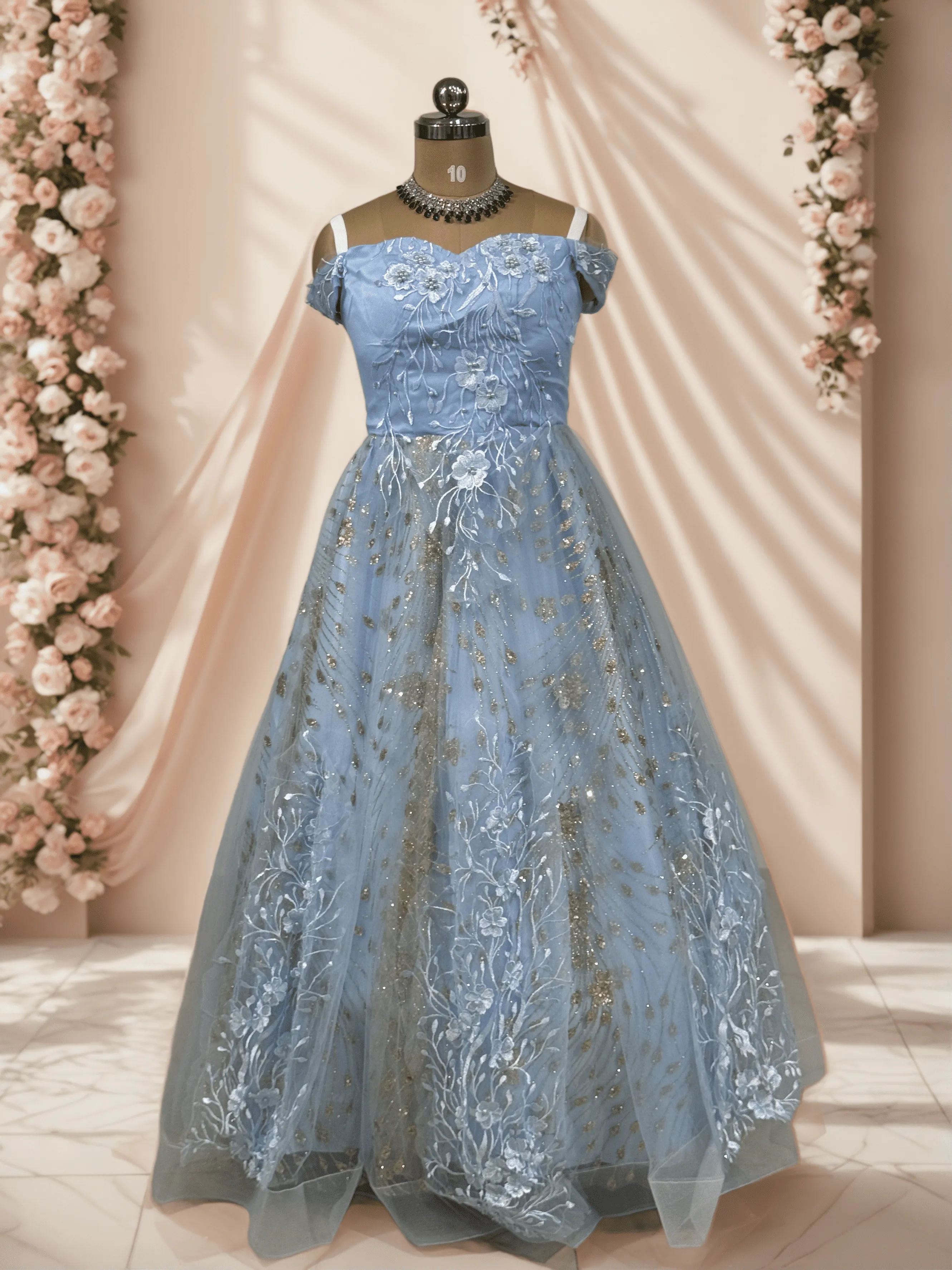 Sea Blue Bridal Gown - G33