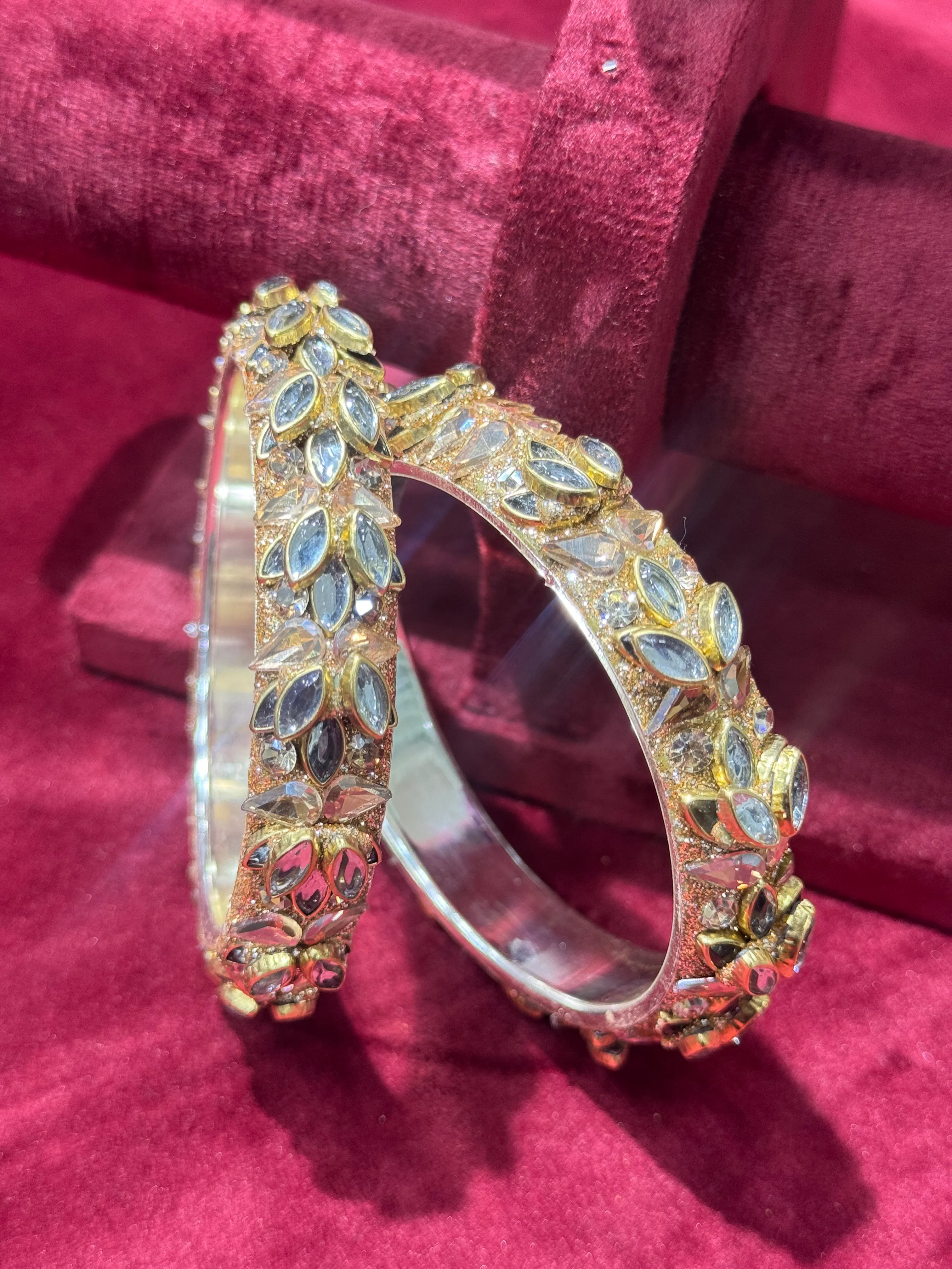 Gold Lotus Bangle - 2.8 - D0046