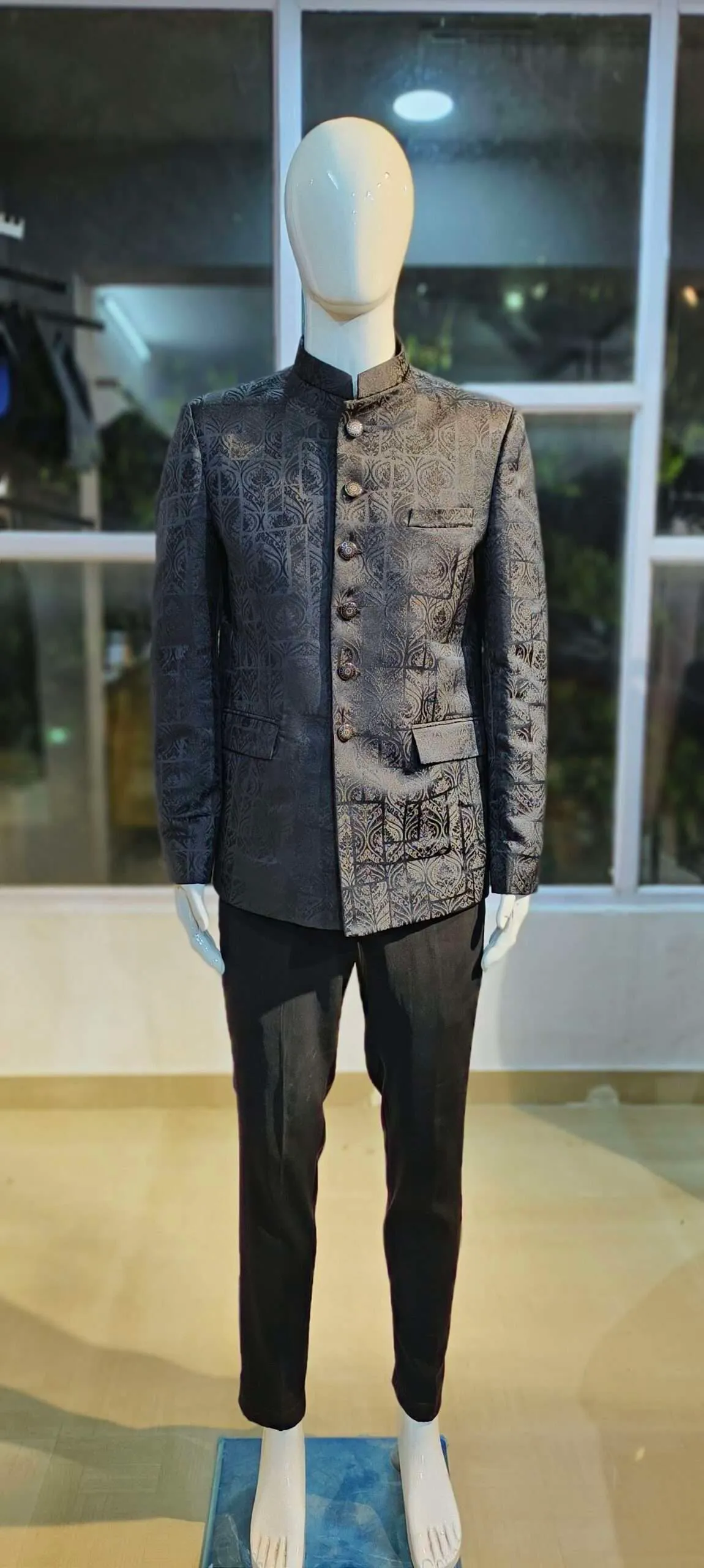 Black Printed Jodhpuri