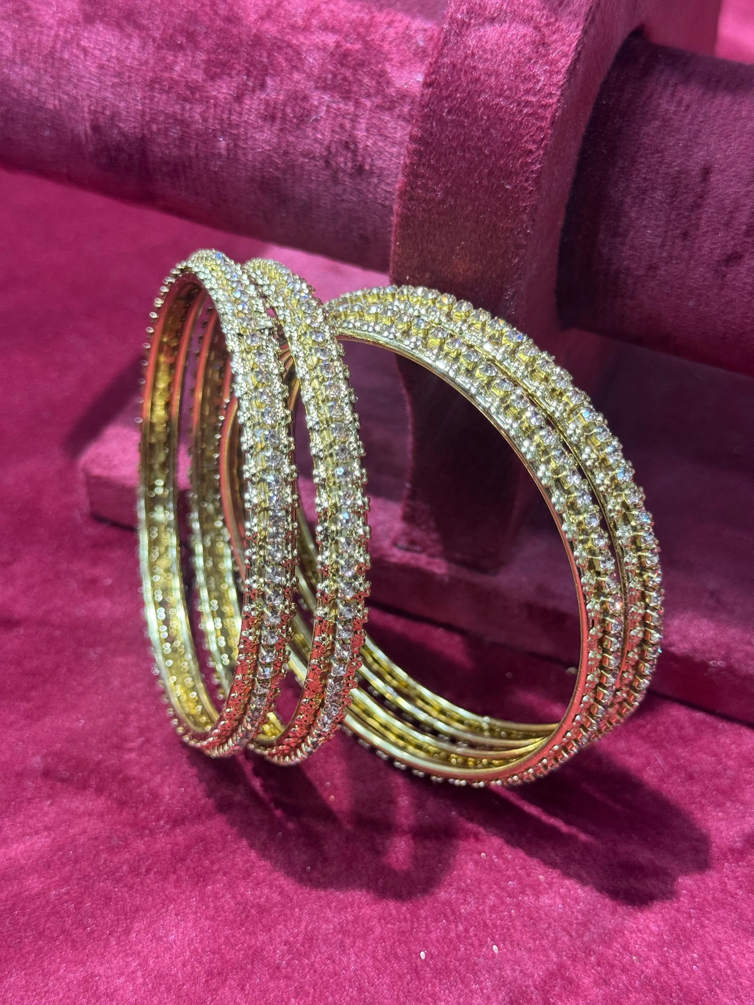 White Metal Bangle - 2.8 - D0050