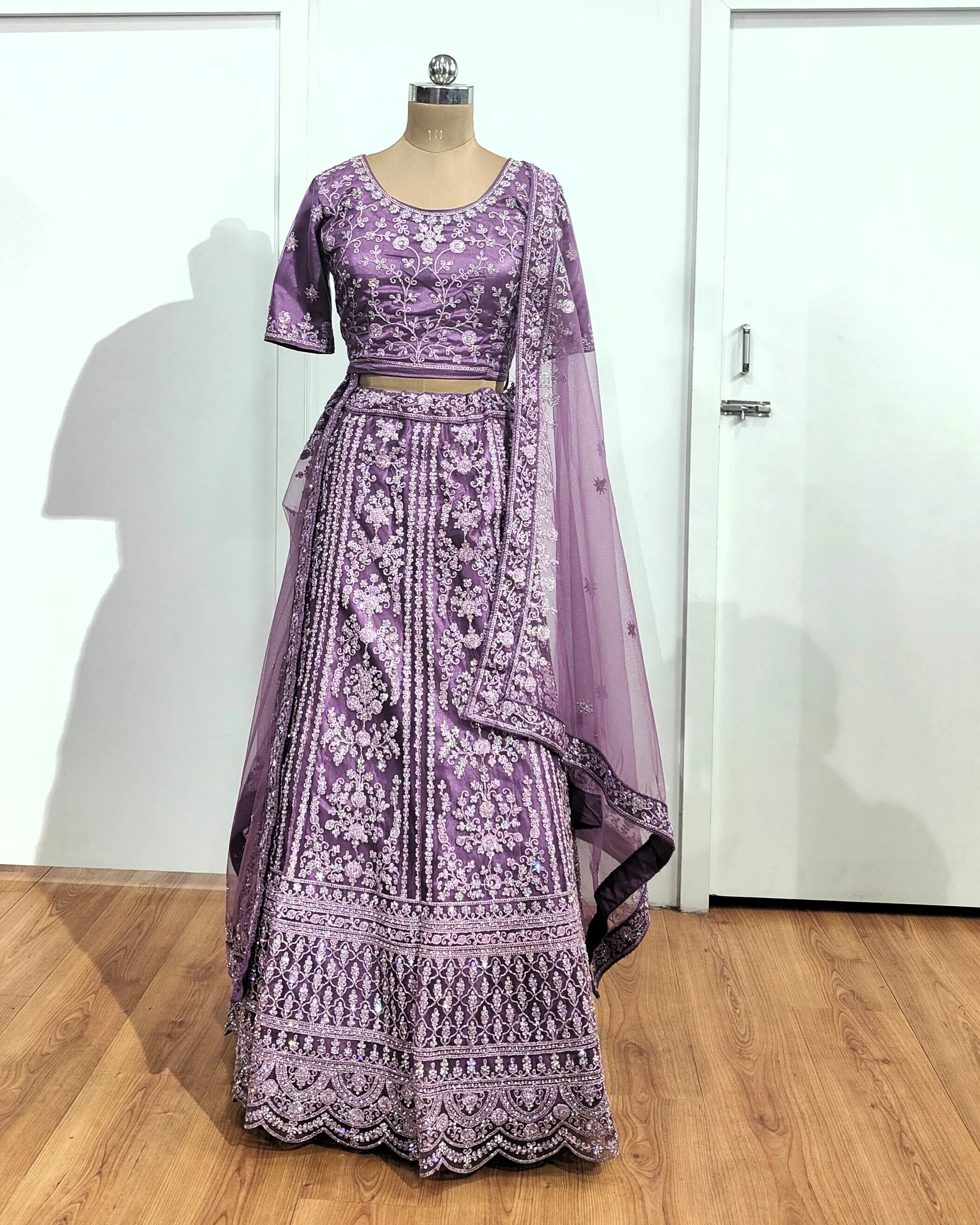 Dark Lavender Bridal Lehenga - L6041 , BUL 