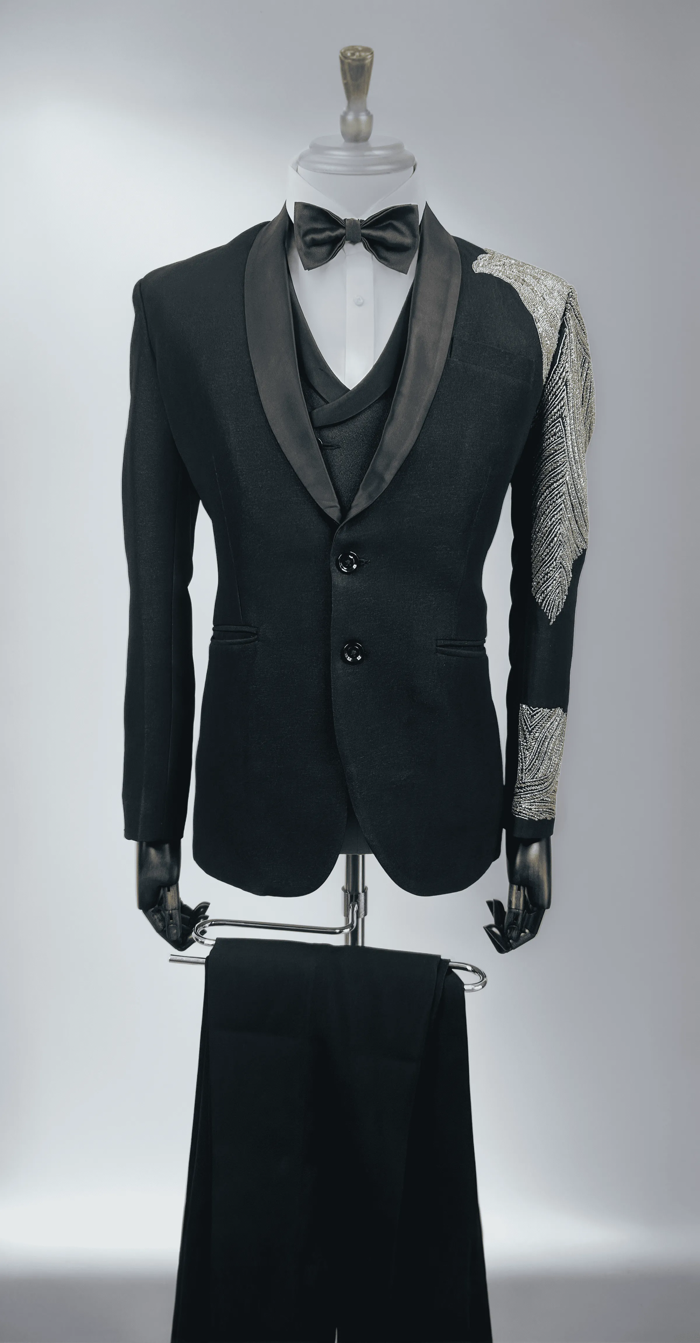 Black Eagle Embroidered Tuxedo - EMS