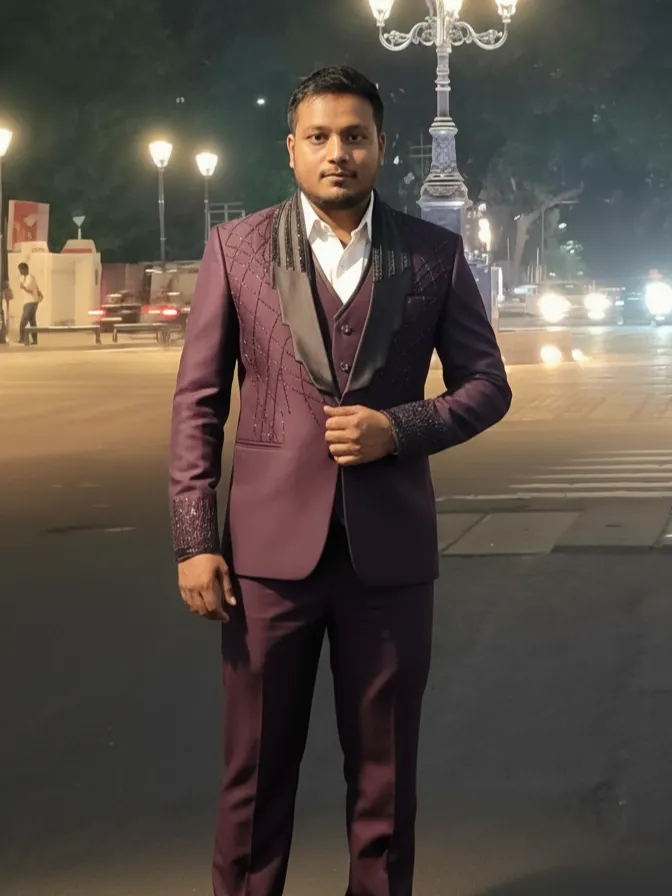 Wine Shimmer Designer Tuxedo