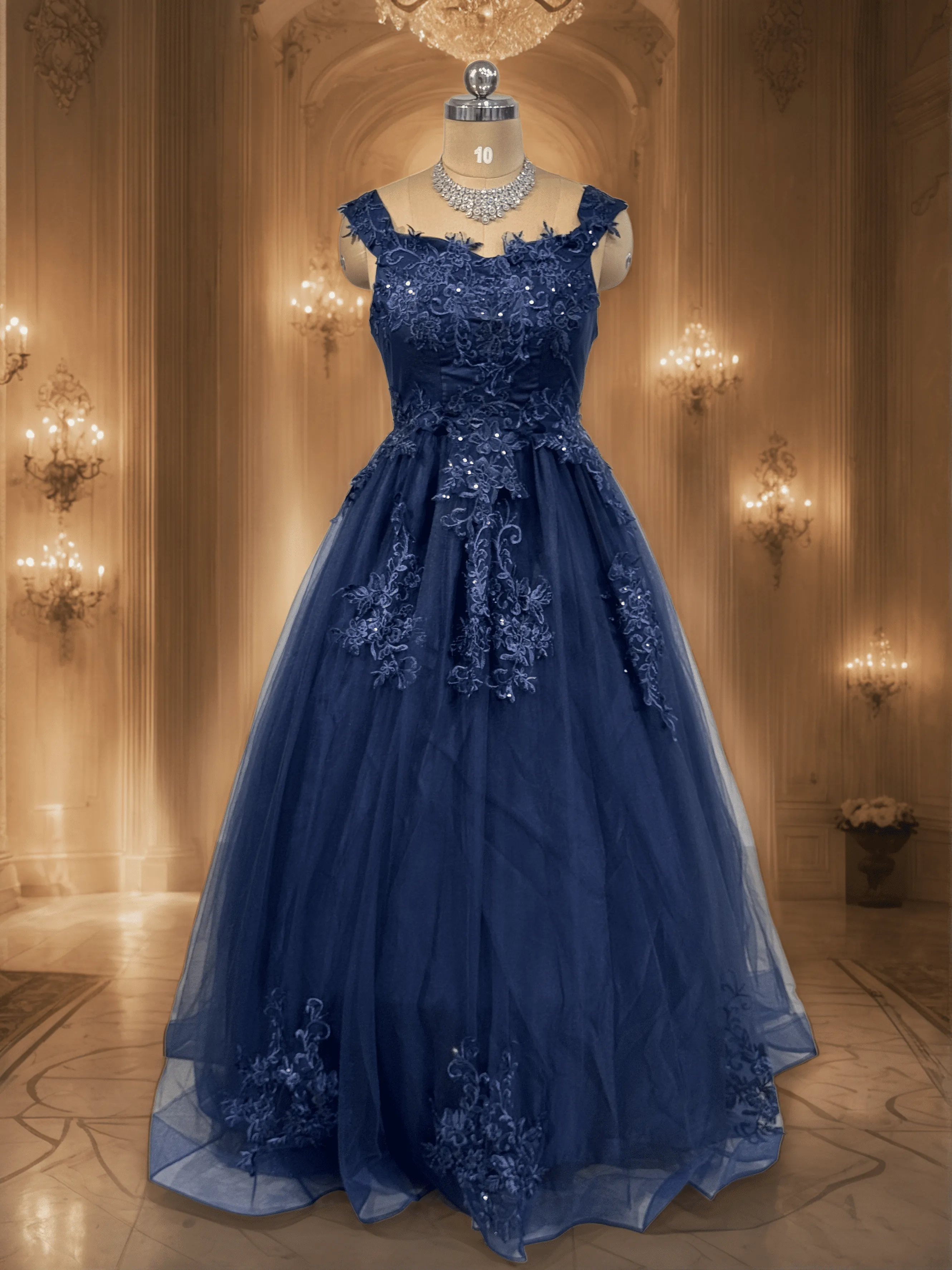 Ink Blue Bridal Gown - G34