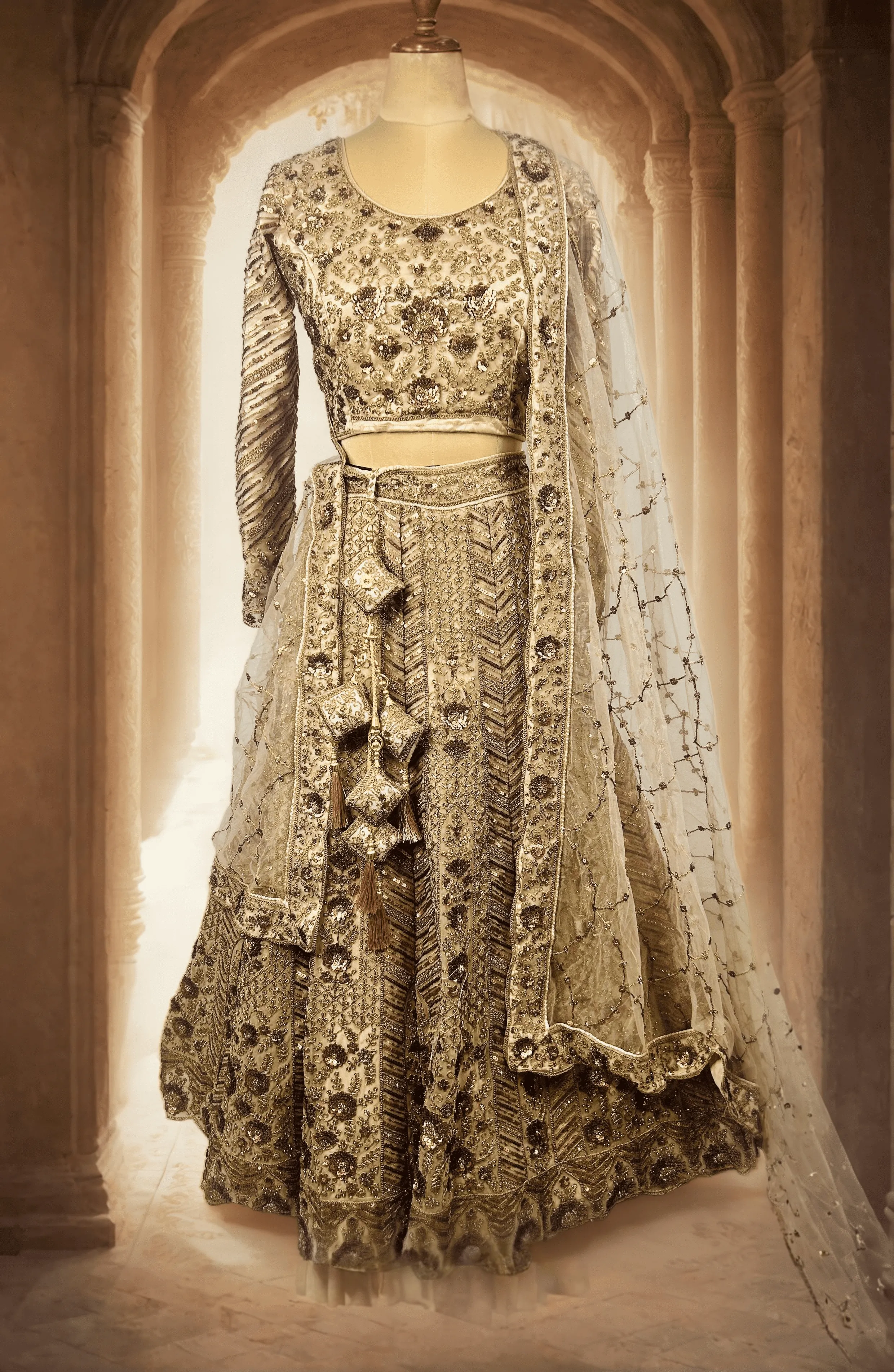 Metalic Gold Embroidery Bridal Lehenga L0069 , L0070, L6052 , BSL , GRW