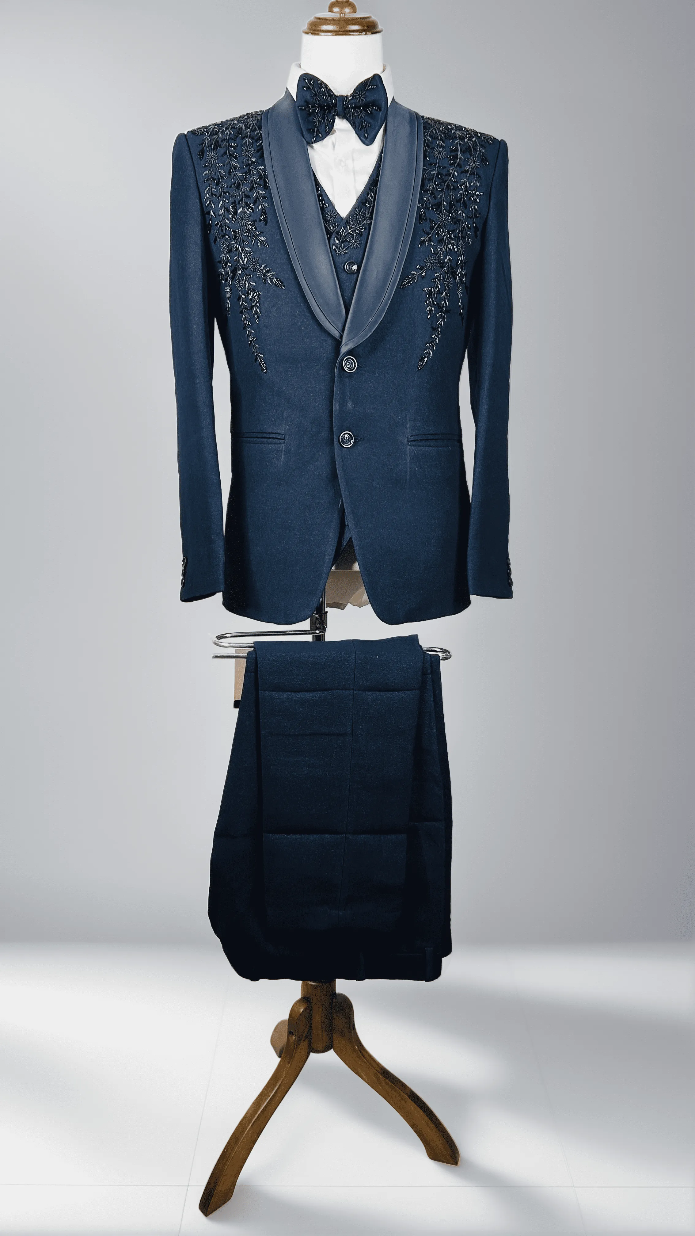 Blue Shimmer Double Side Embroidery - EMS