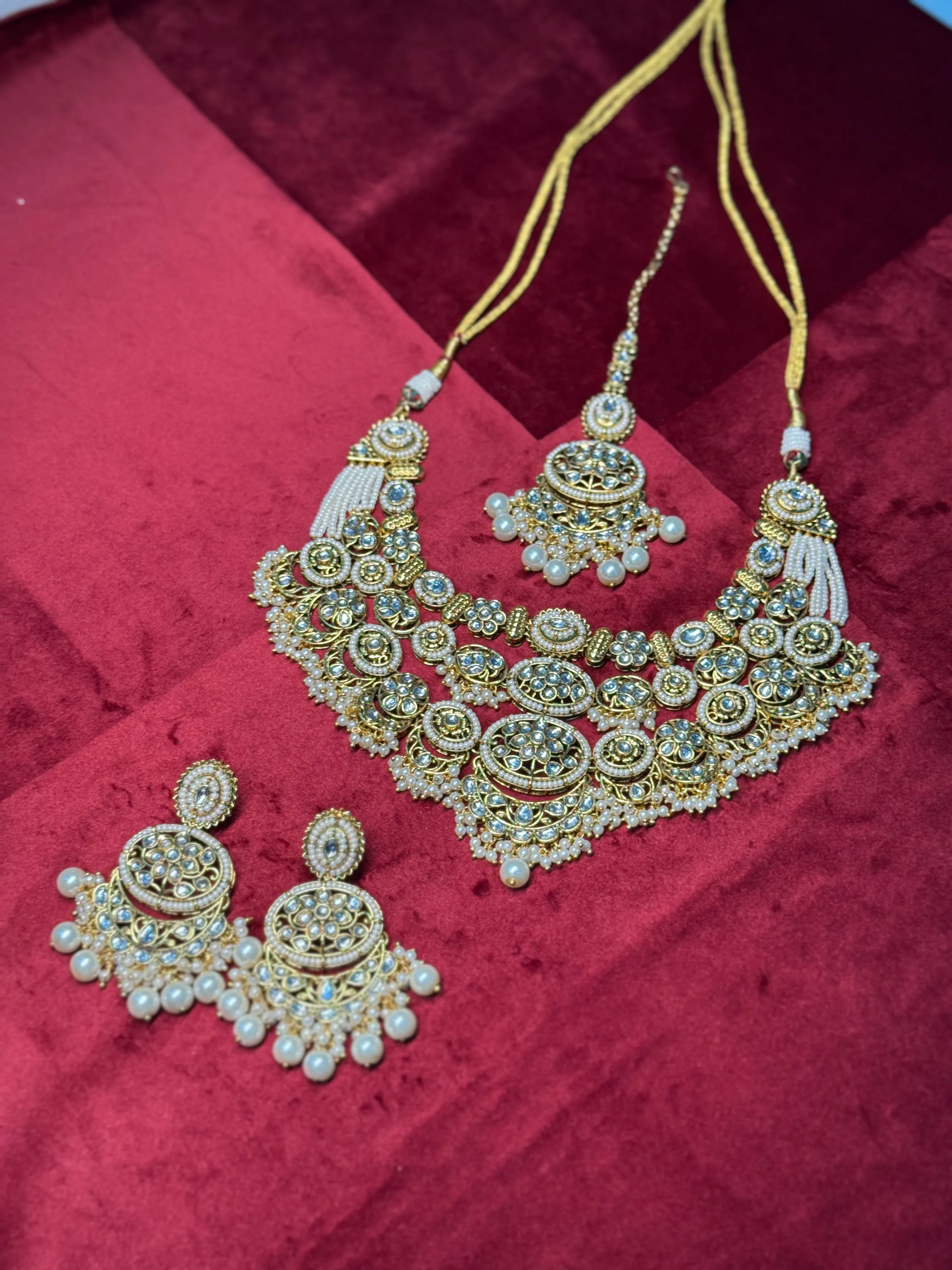 Ivory Diya Kundan Jewellery - K0018