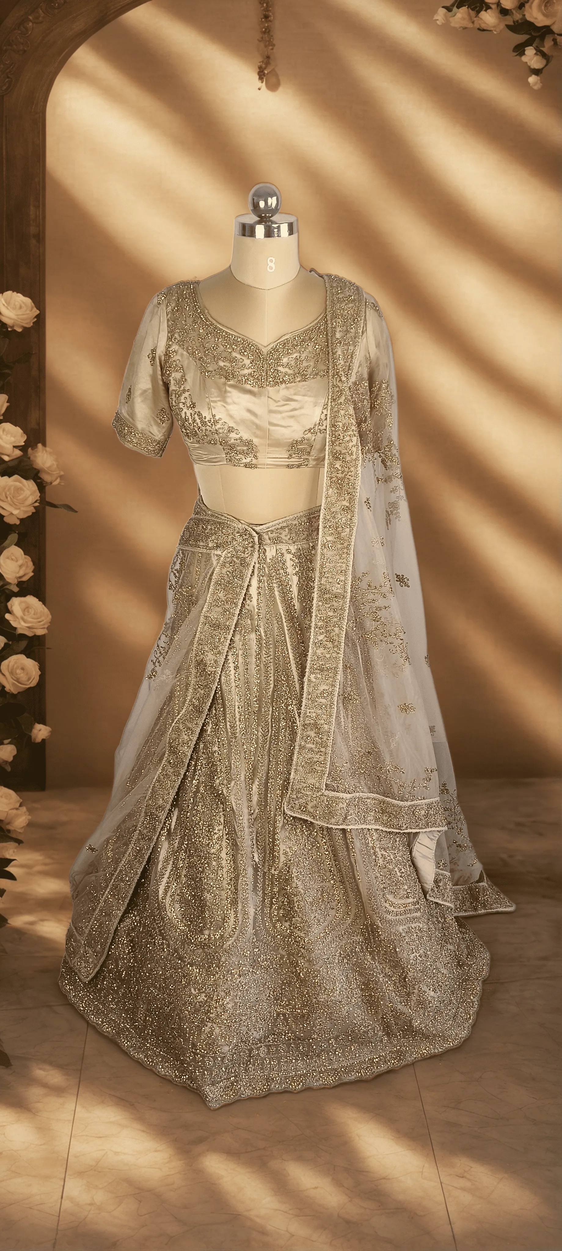 Golden Labh Bridal Lehenga - GRW - L6028 - L0035