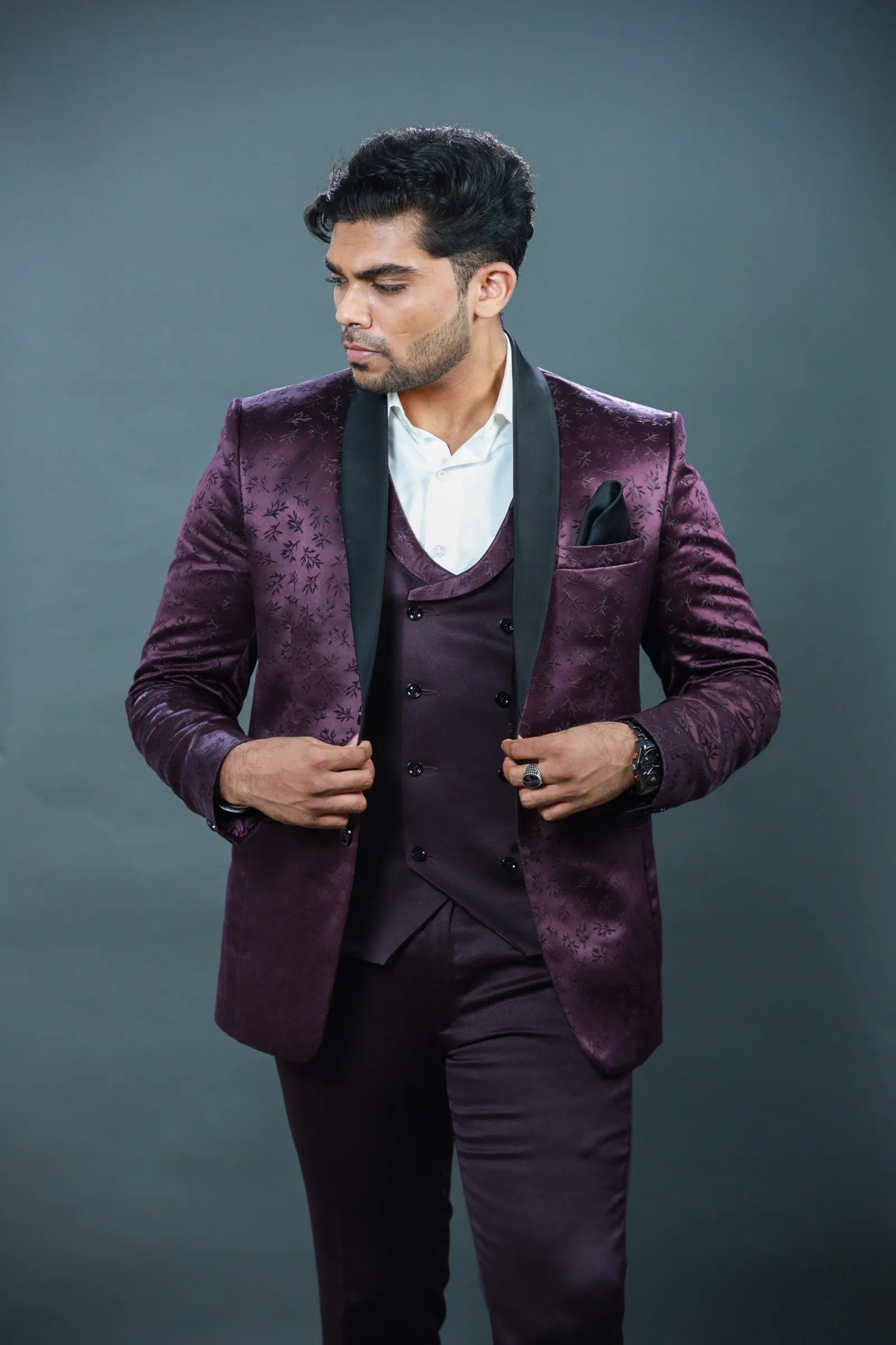 Wine Leaf 3 piece Tuxedo - WES