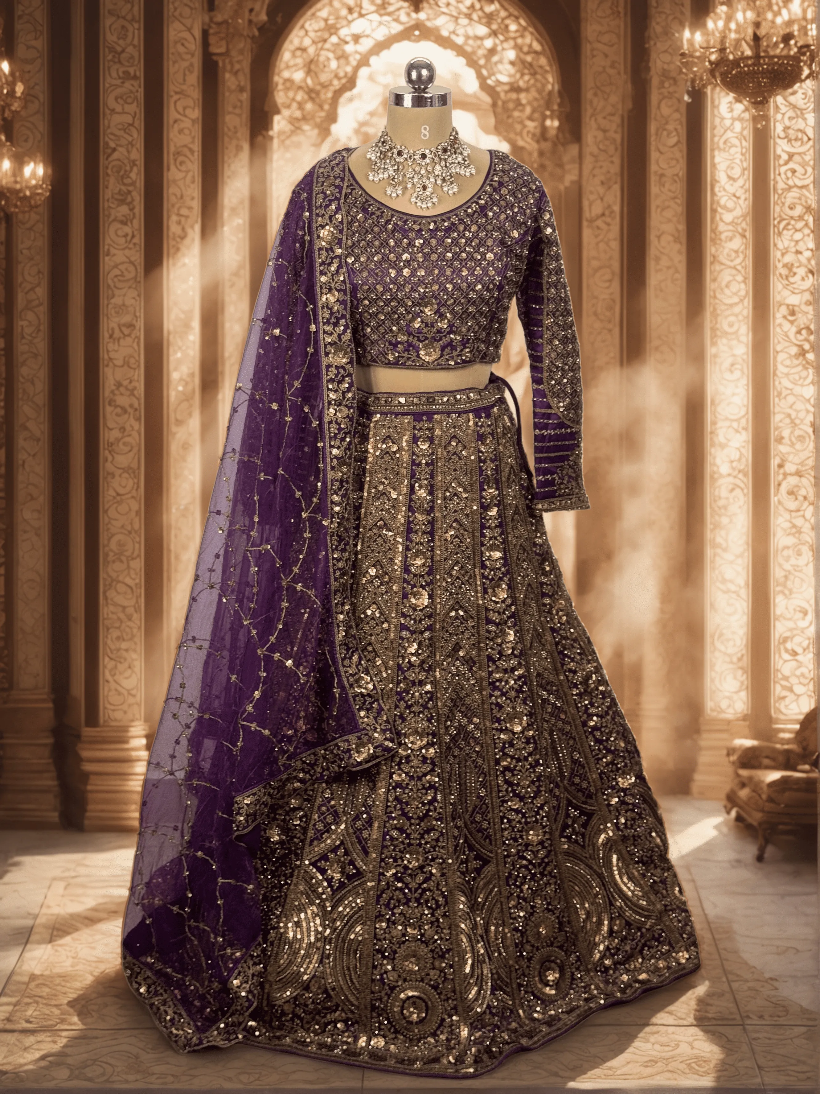 Sangria Wedding Bridal Lehenga - GRW