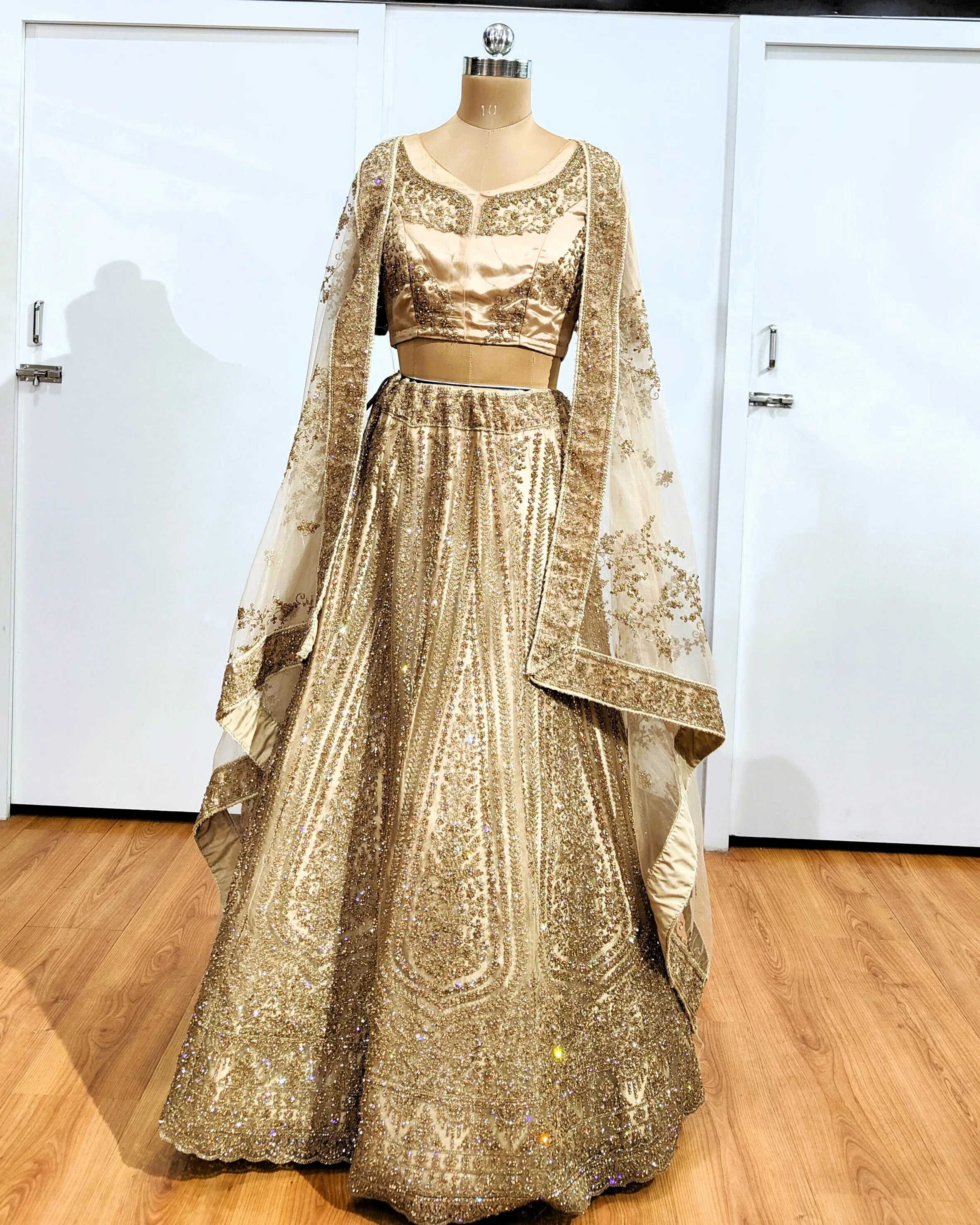 Golden Bridal Lehenga - L6028 , GRW