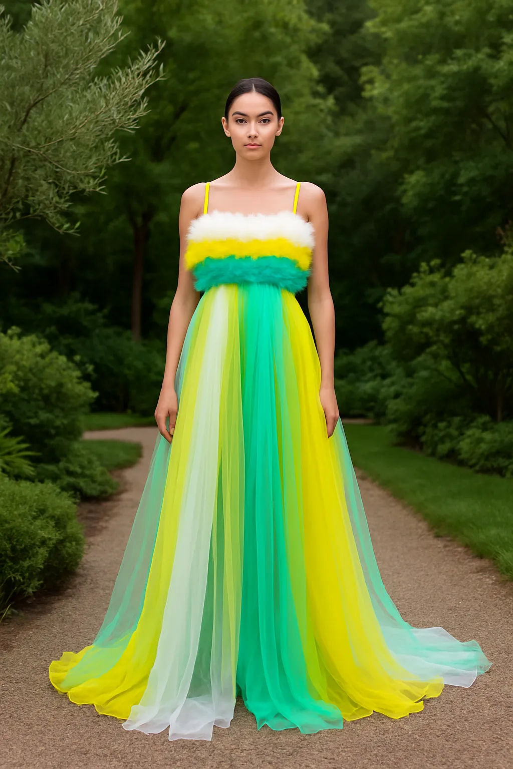 Serene Yellow Puffy Gown MNP