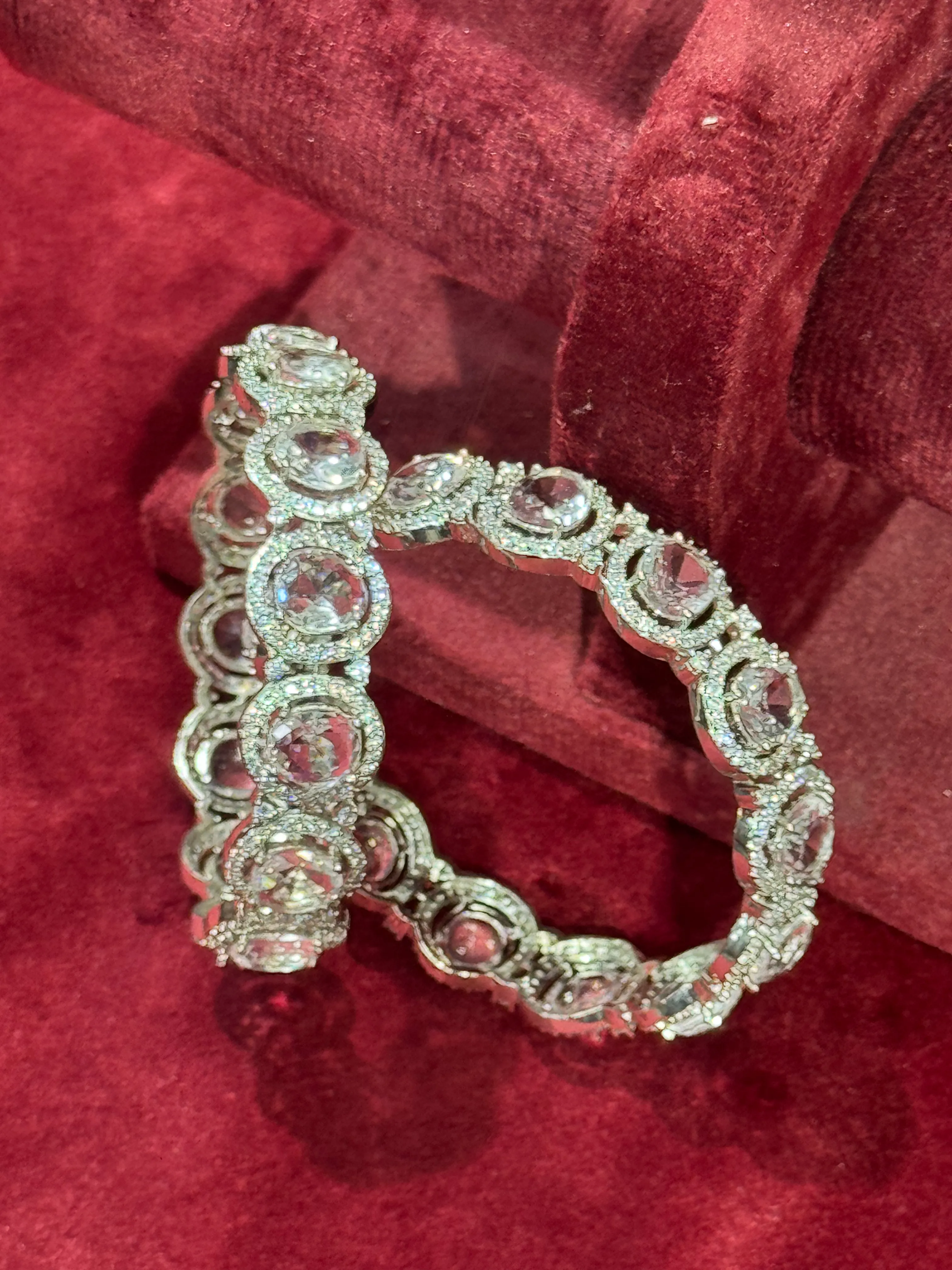 White Full Sequence AD Bangles - 2.4 - D0023