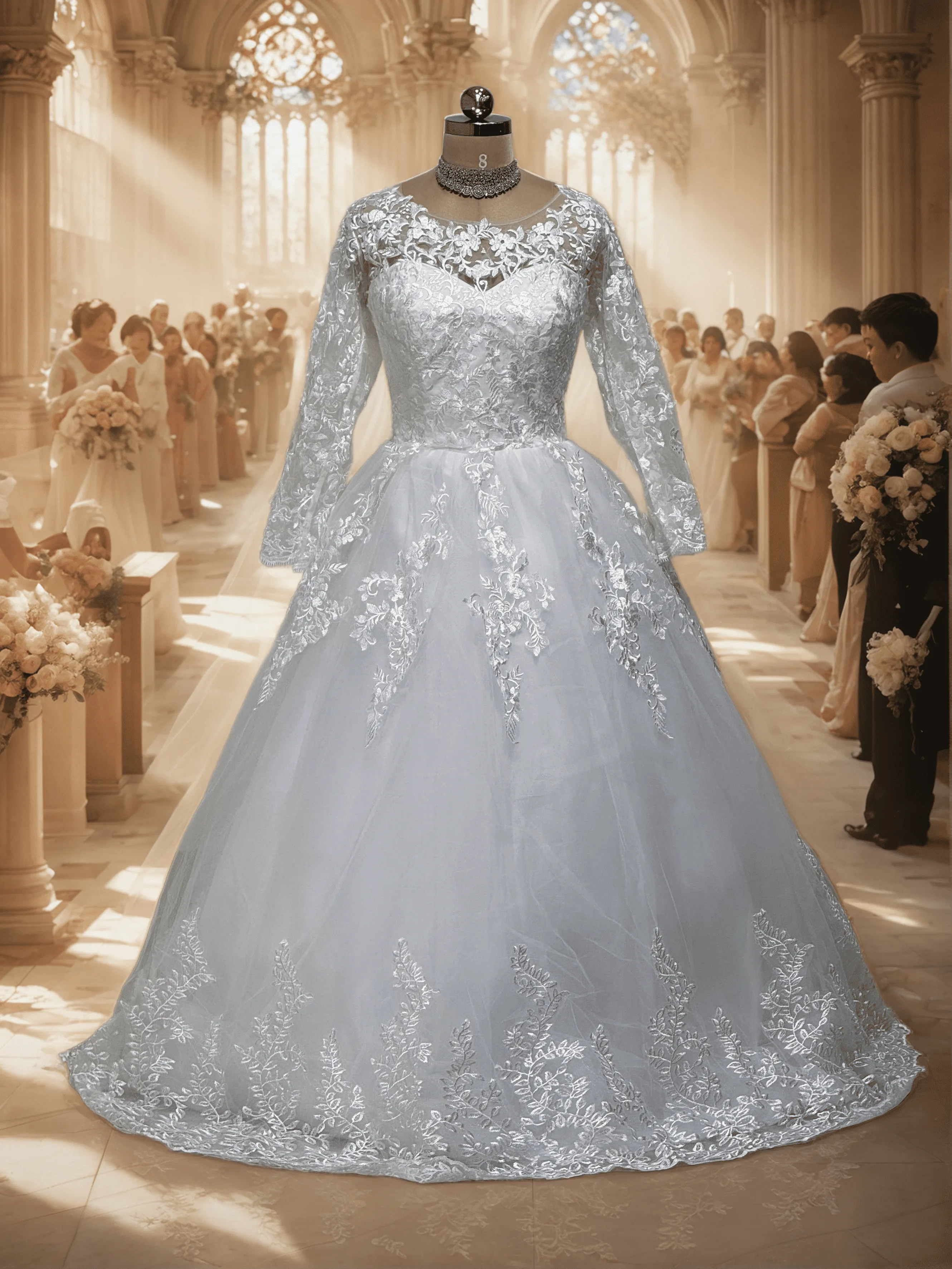 White Wedding Gown - G25