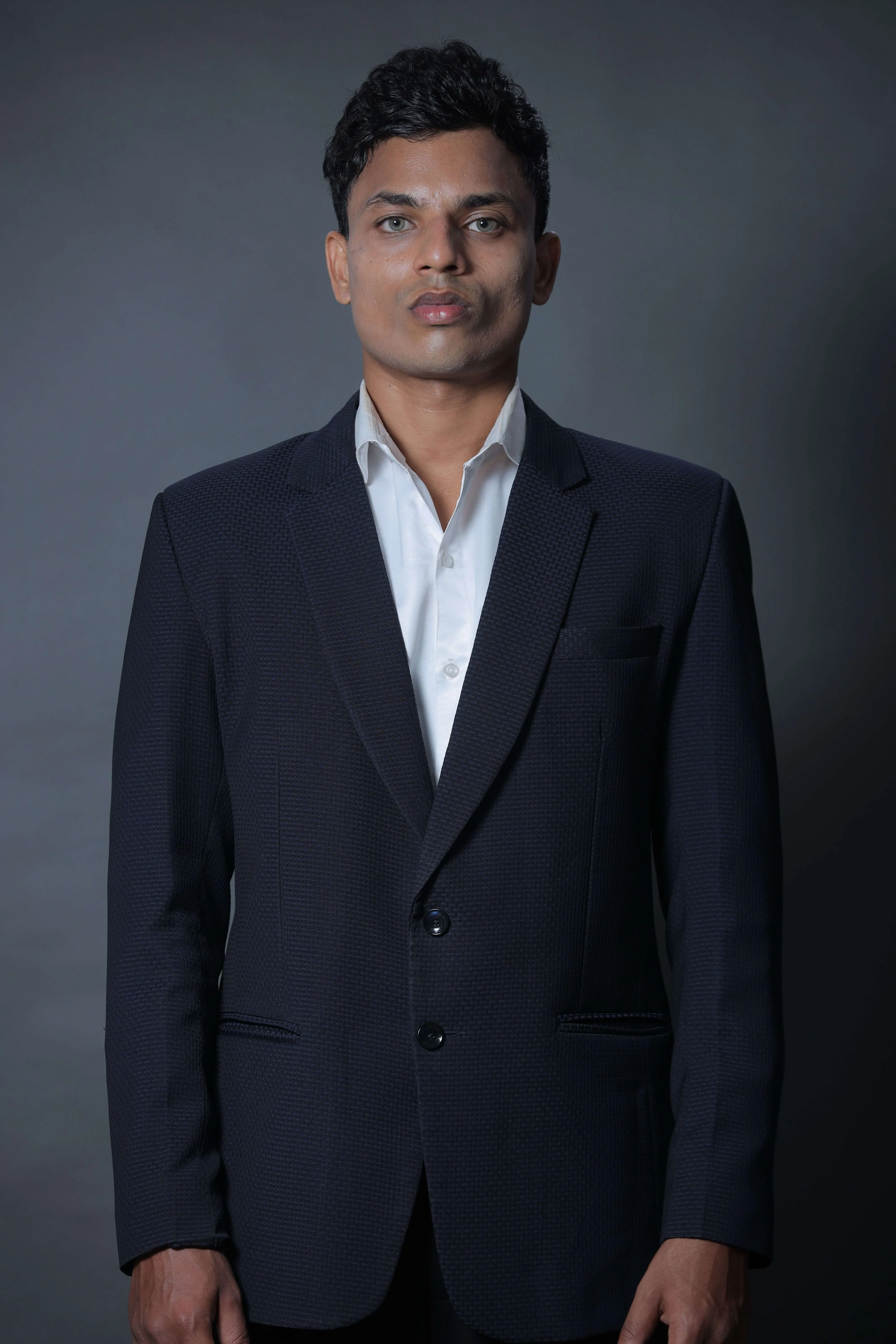 Navy Blue Dotted Blazer