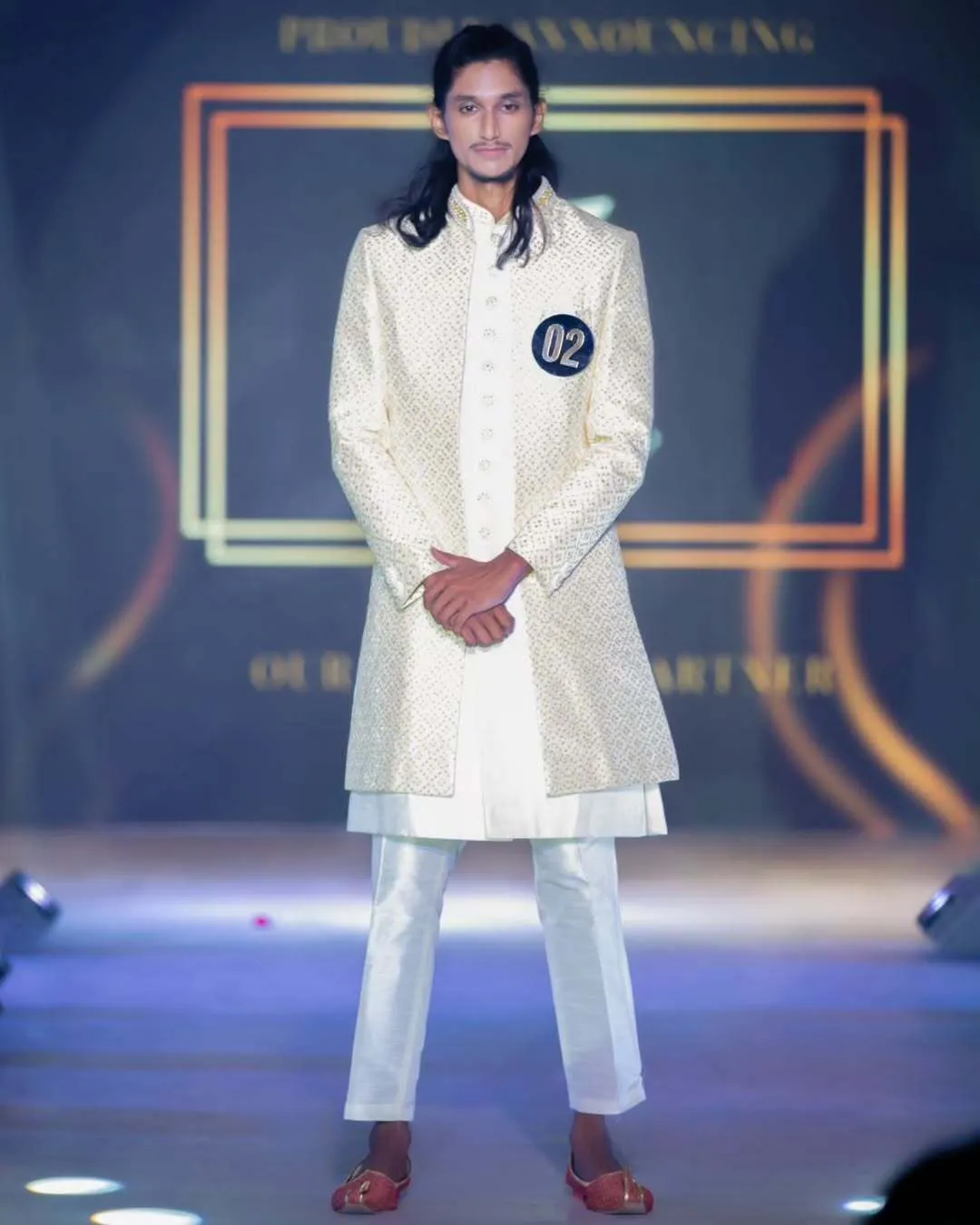 Yellow Double Layer Sherwani - EMS