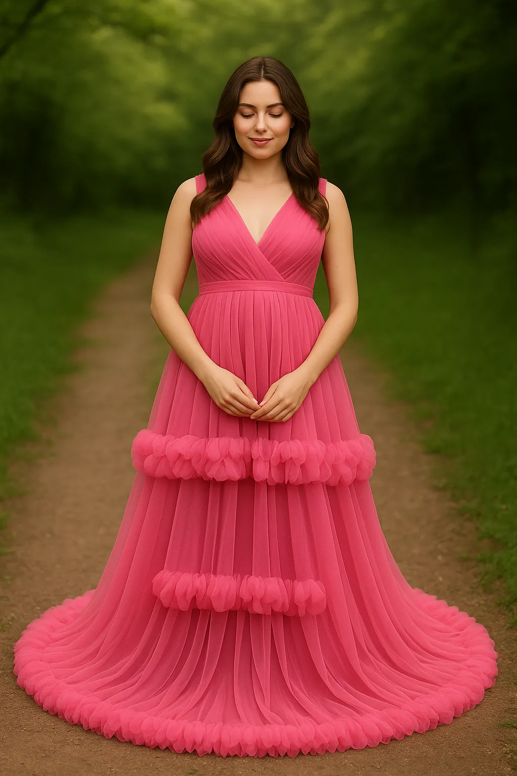 Baby Pink Maternity Gown MNP