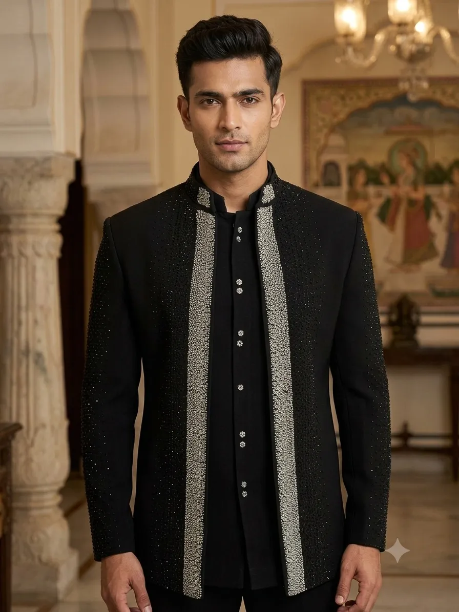 Black Embroidery Jodhpuri