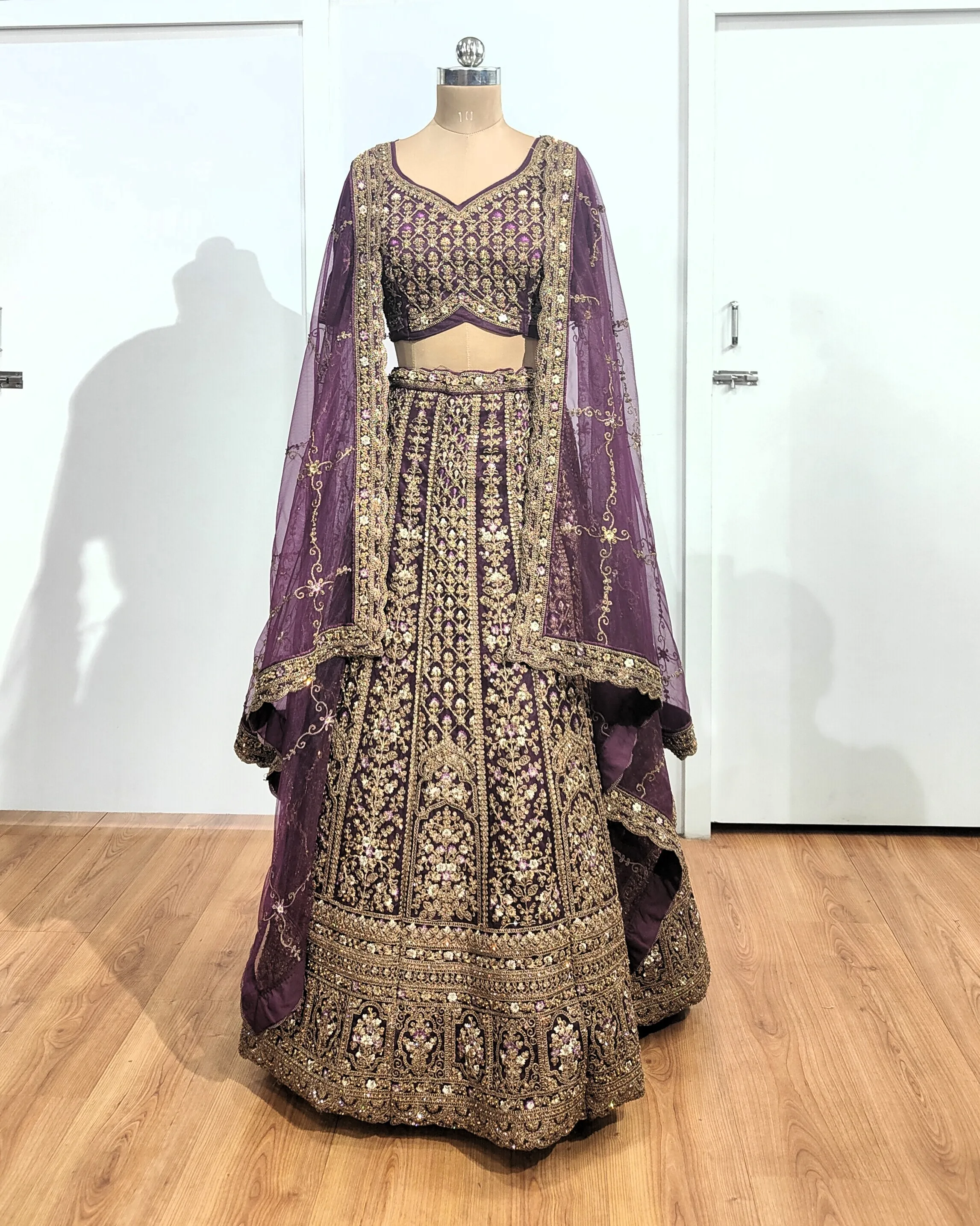 Wine Kirthika Bridal Lehenga - GRW - L6043,L0058,L6054,L0071