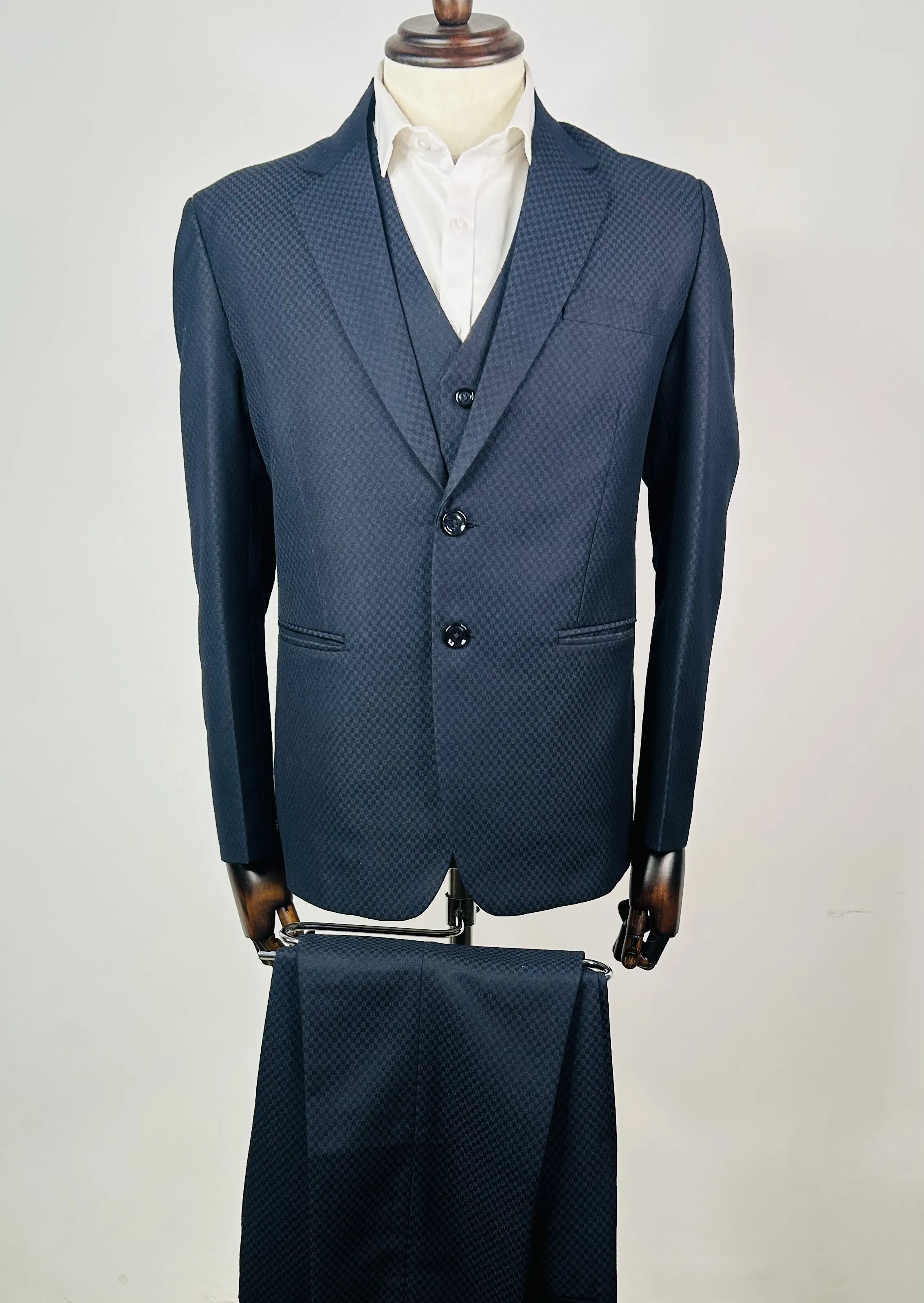 Blue Dotted suit 