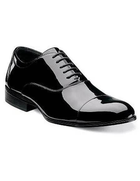 Black Plain Glossy Shoes - S2