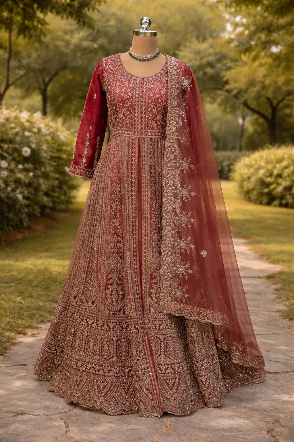 Orange Indo Western Bridal Lehenga - BML - L0107 - L6082