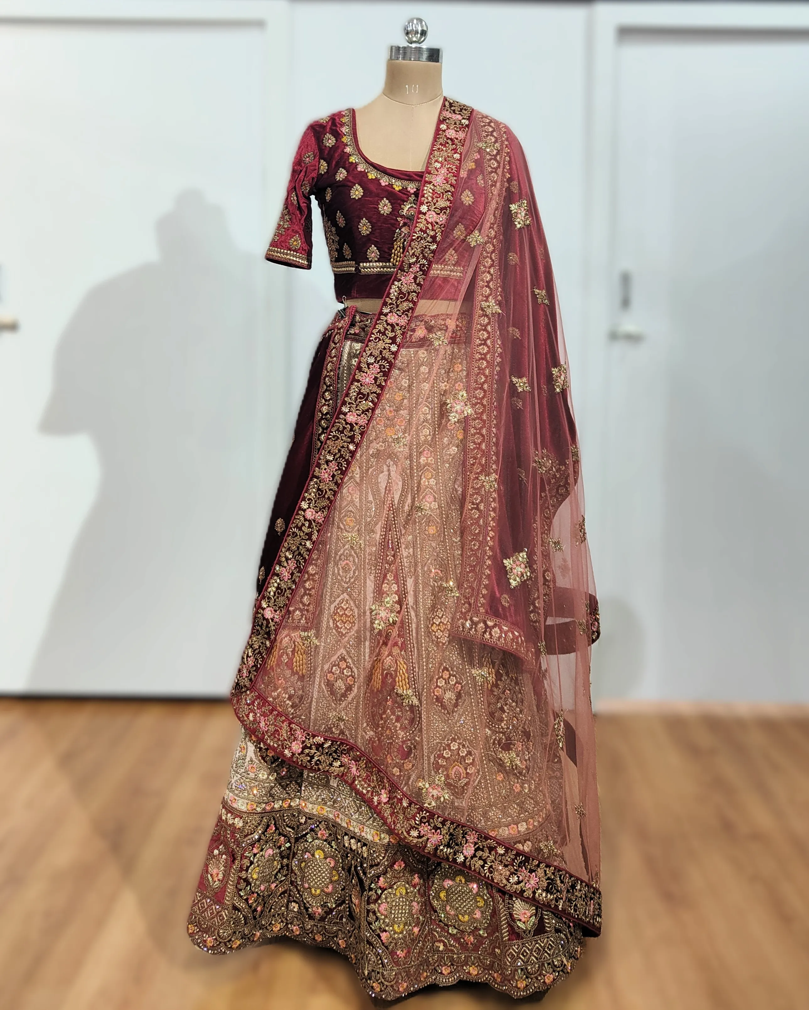 Golden Peacock Bridal Lehenga - GRW - L6018
