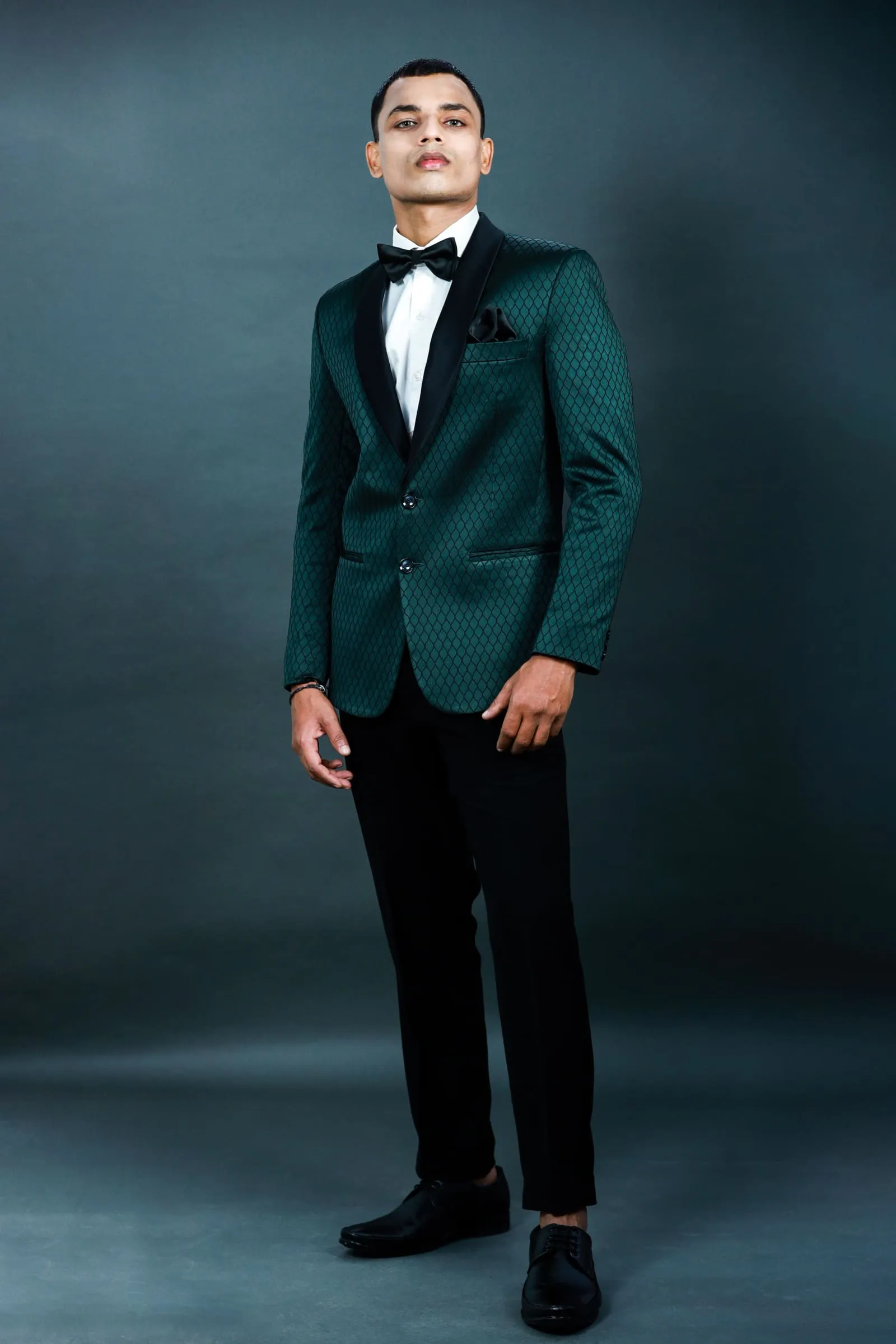 Green Fishnet Tuxedo