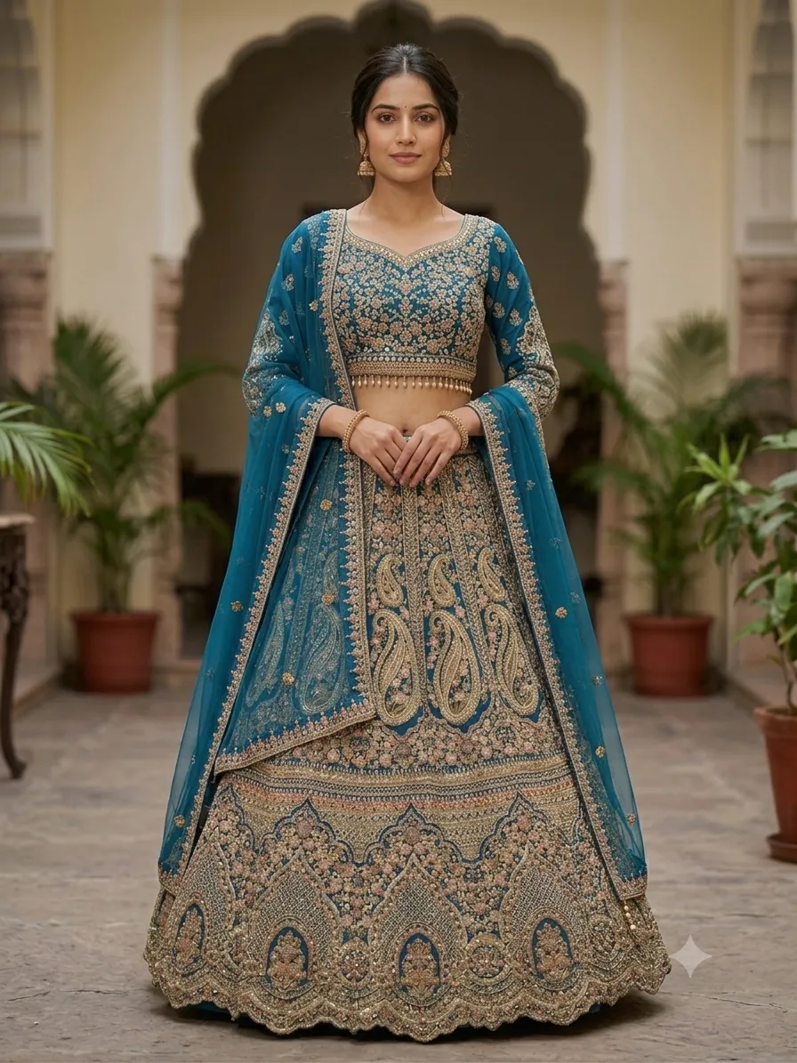 Mayura Sapphire Royale Bridal Lehenga