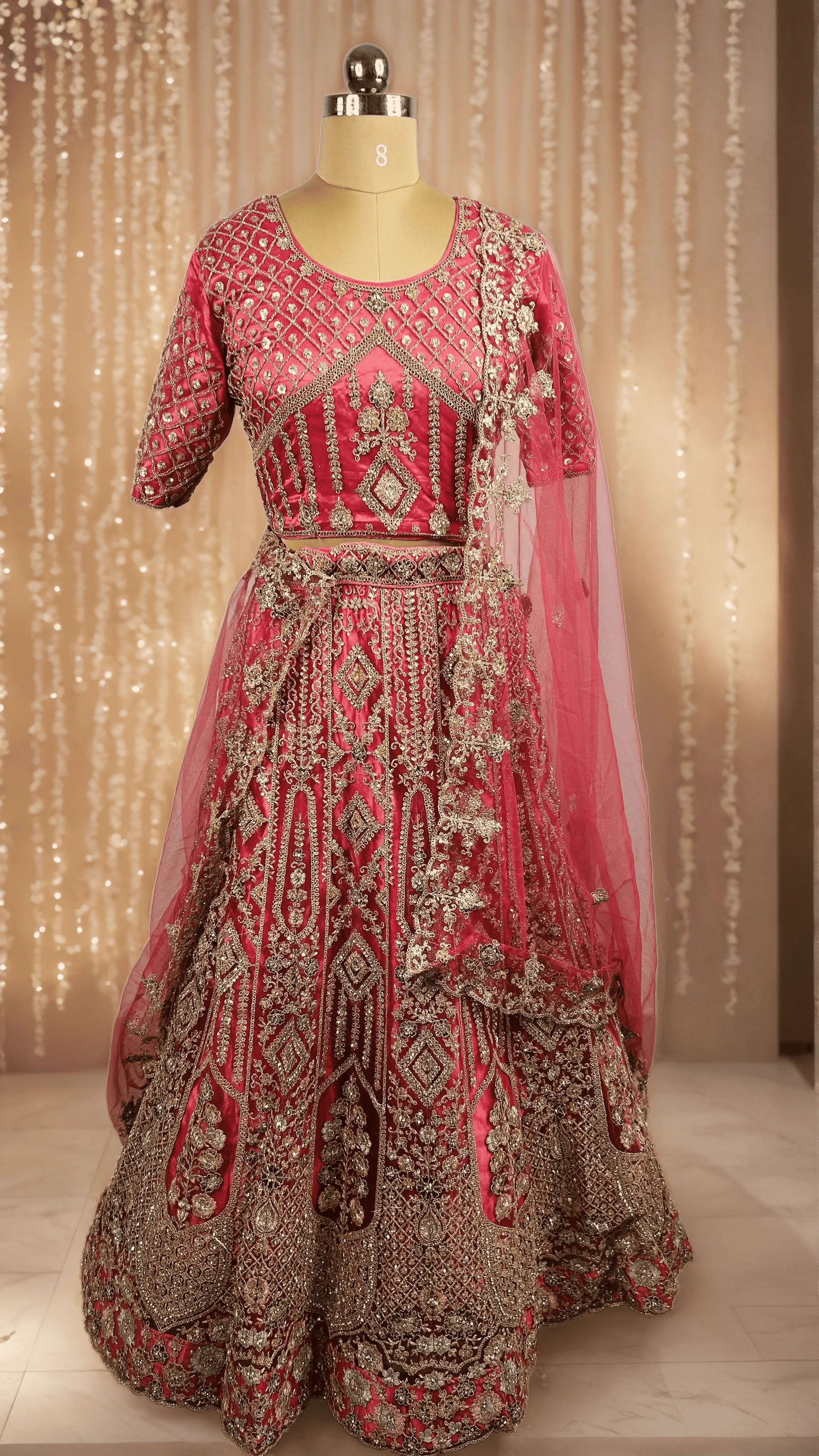 Pink Suma bridal lehenga - GRW L6016,L5020