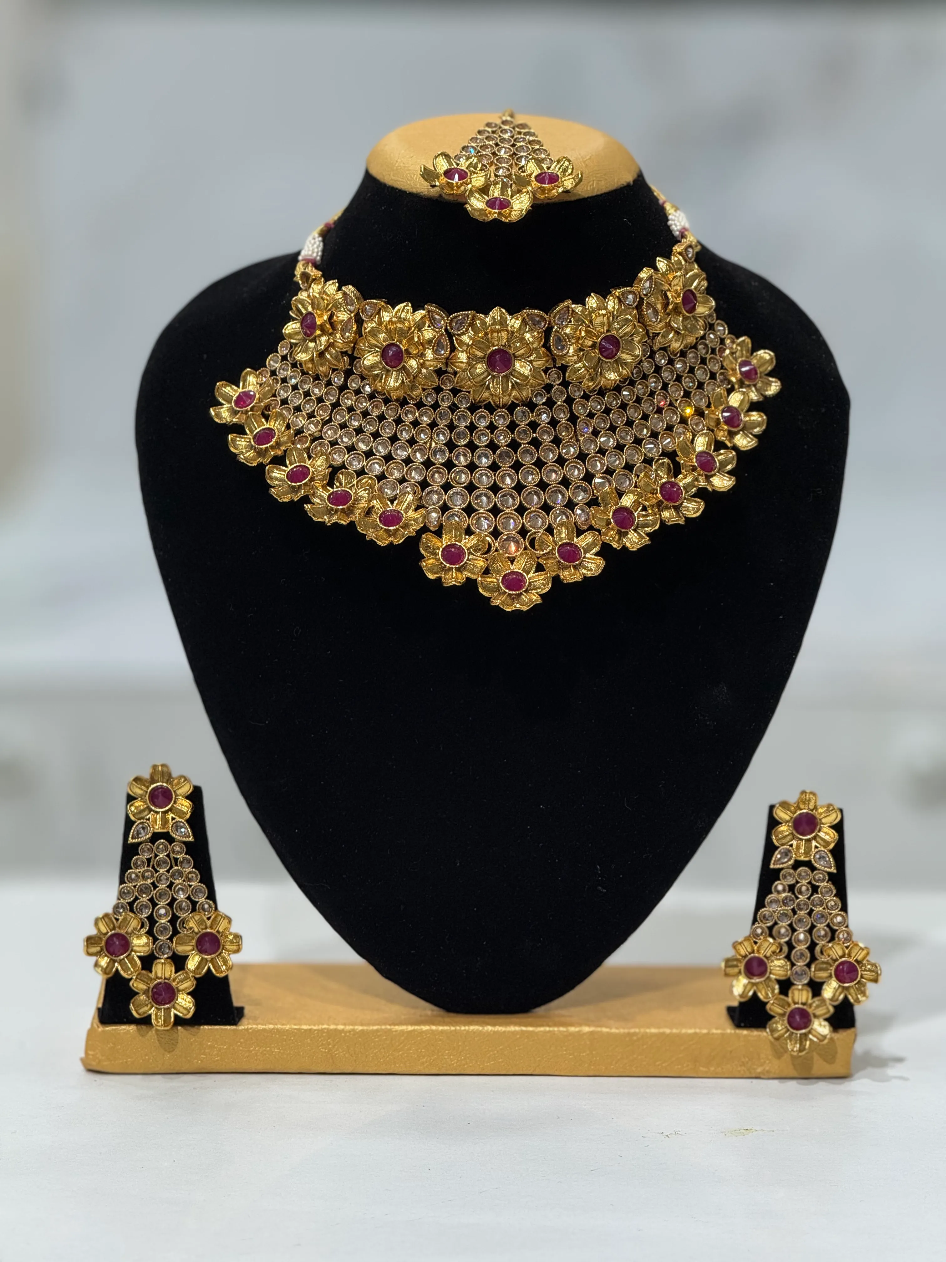 Flower Design Temple Jewellery - TP0002