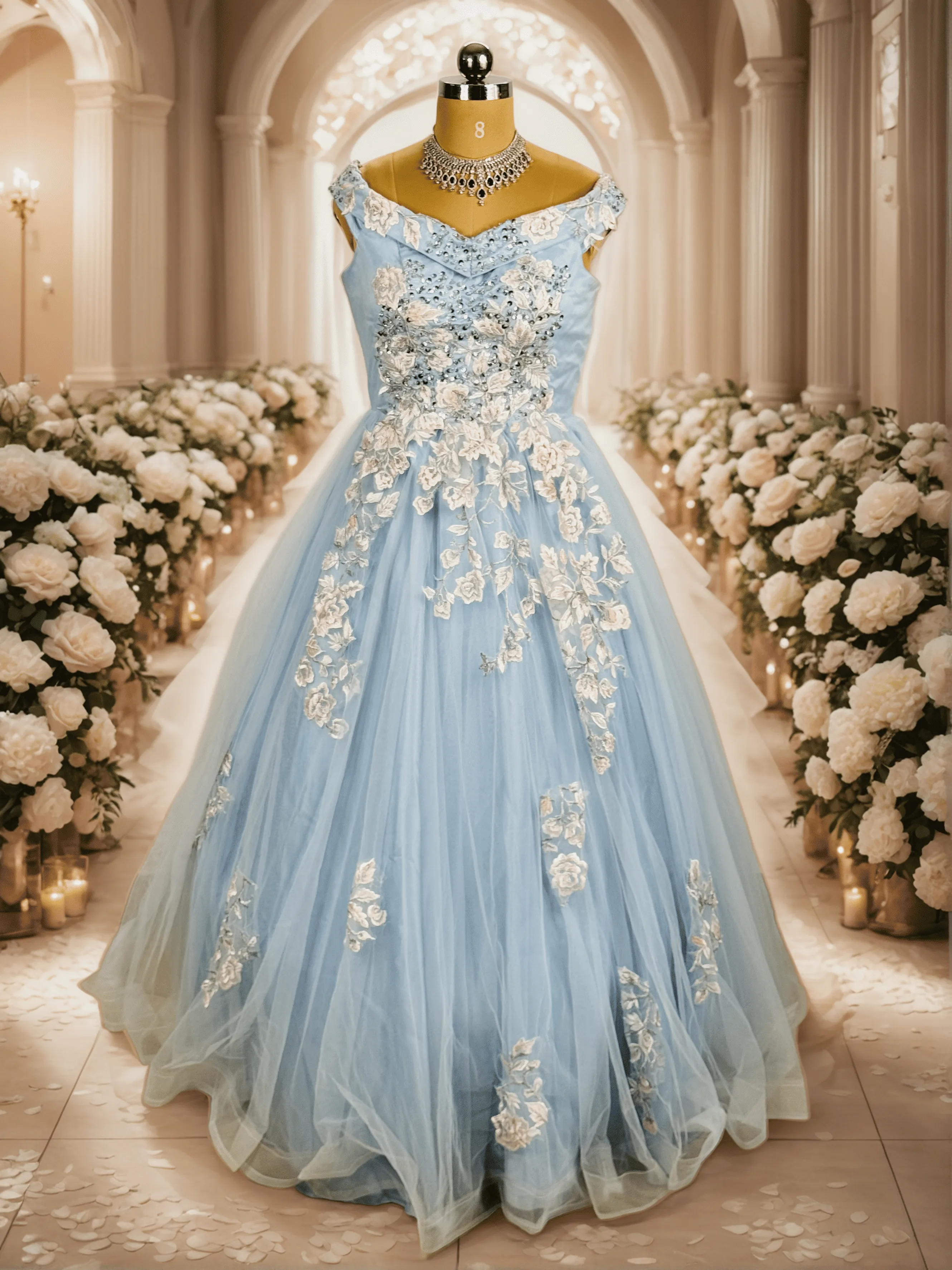 Ice Blue Gown - G26