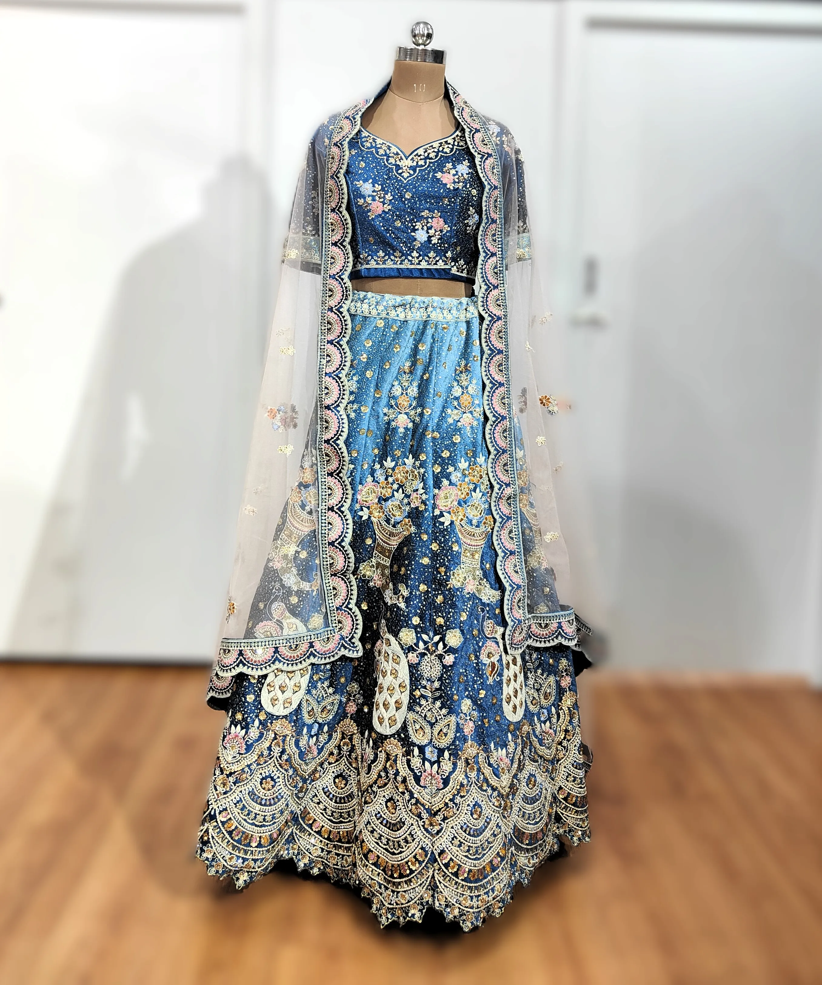 Blue Veerza  Bridal Lehenga - L6032,L6035 , GRW , BSL