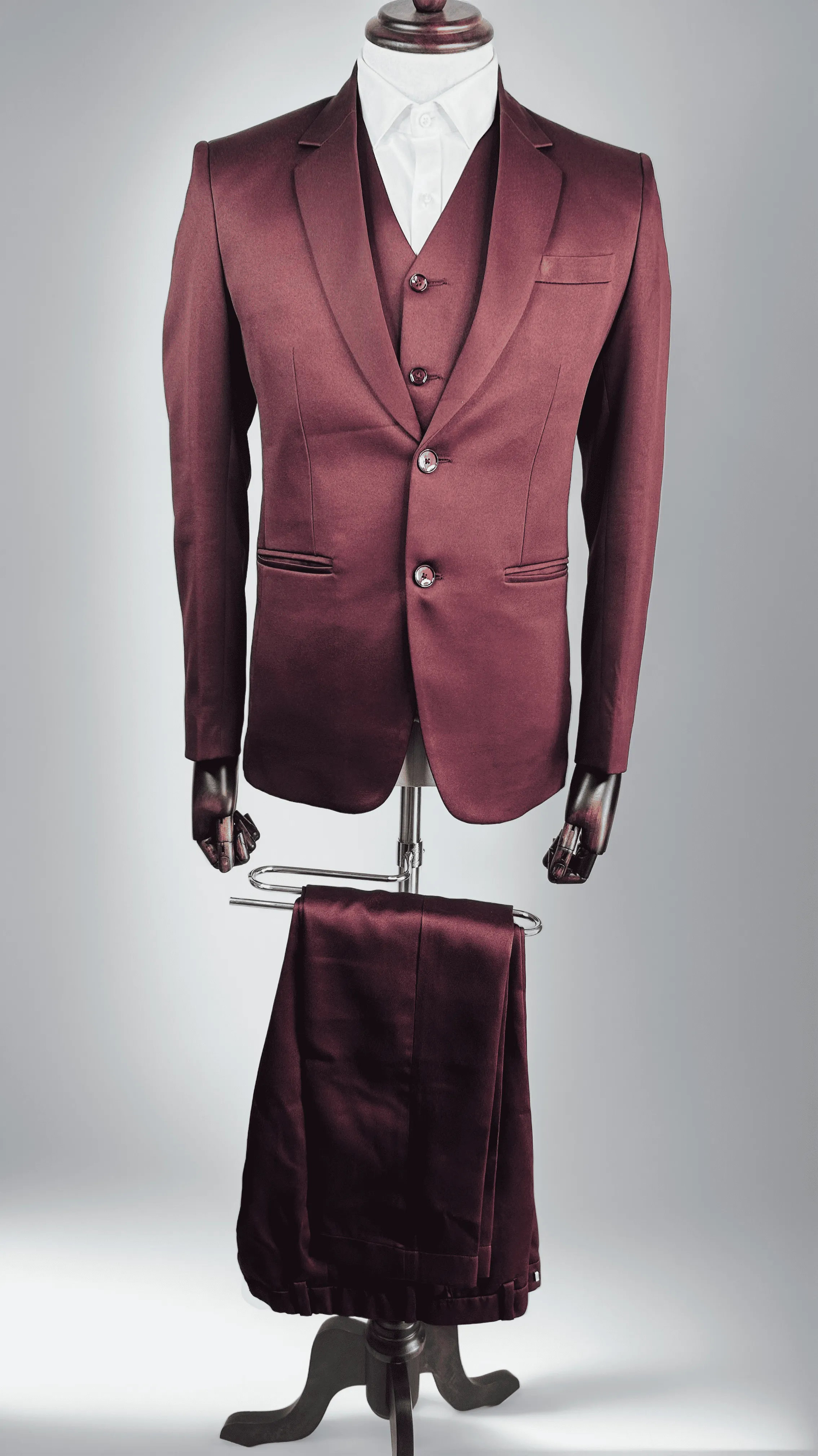 Maroon 3 Piece Suit 