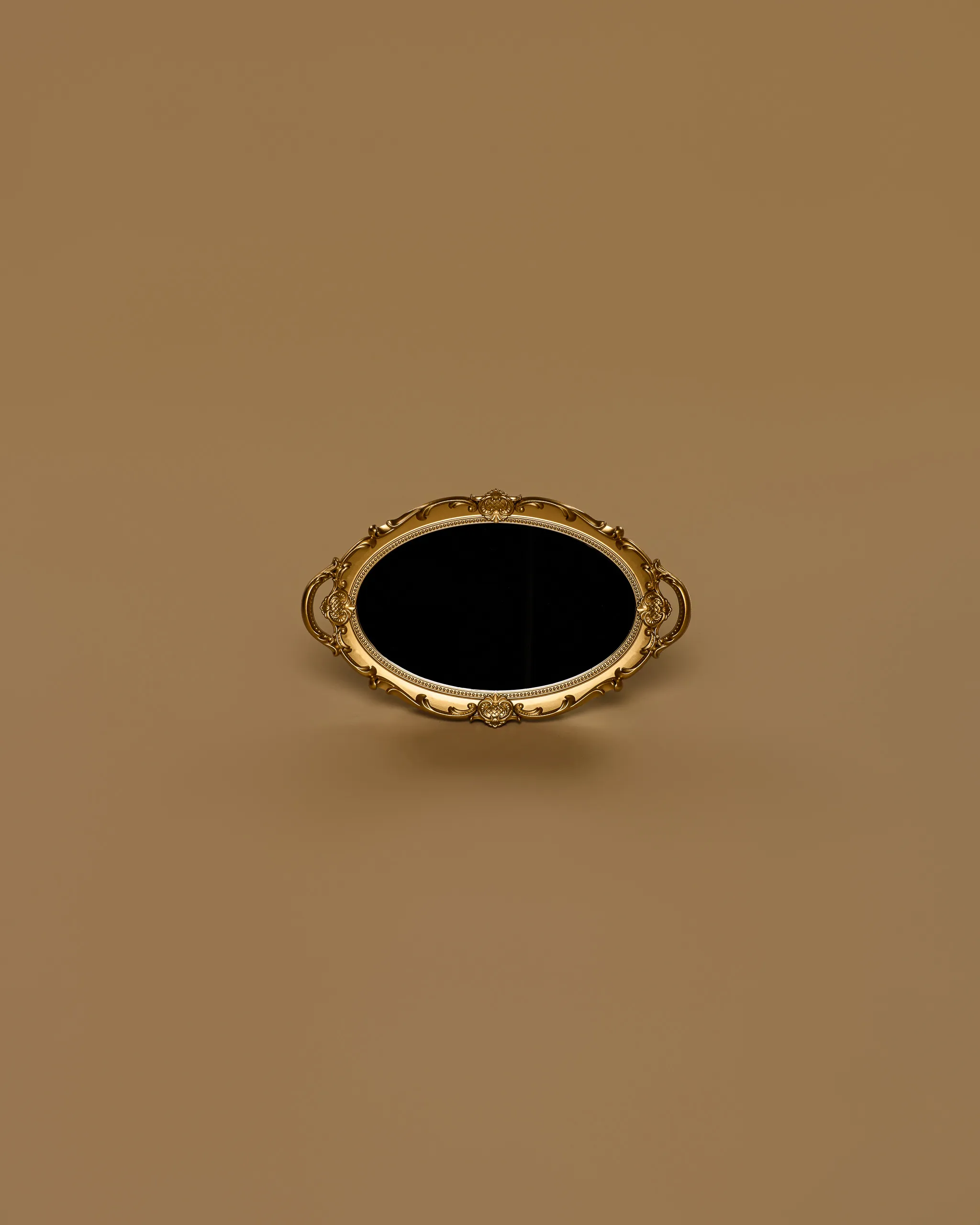 Podnos zlatý se zrcadlem