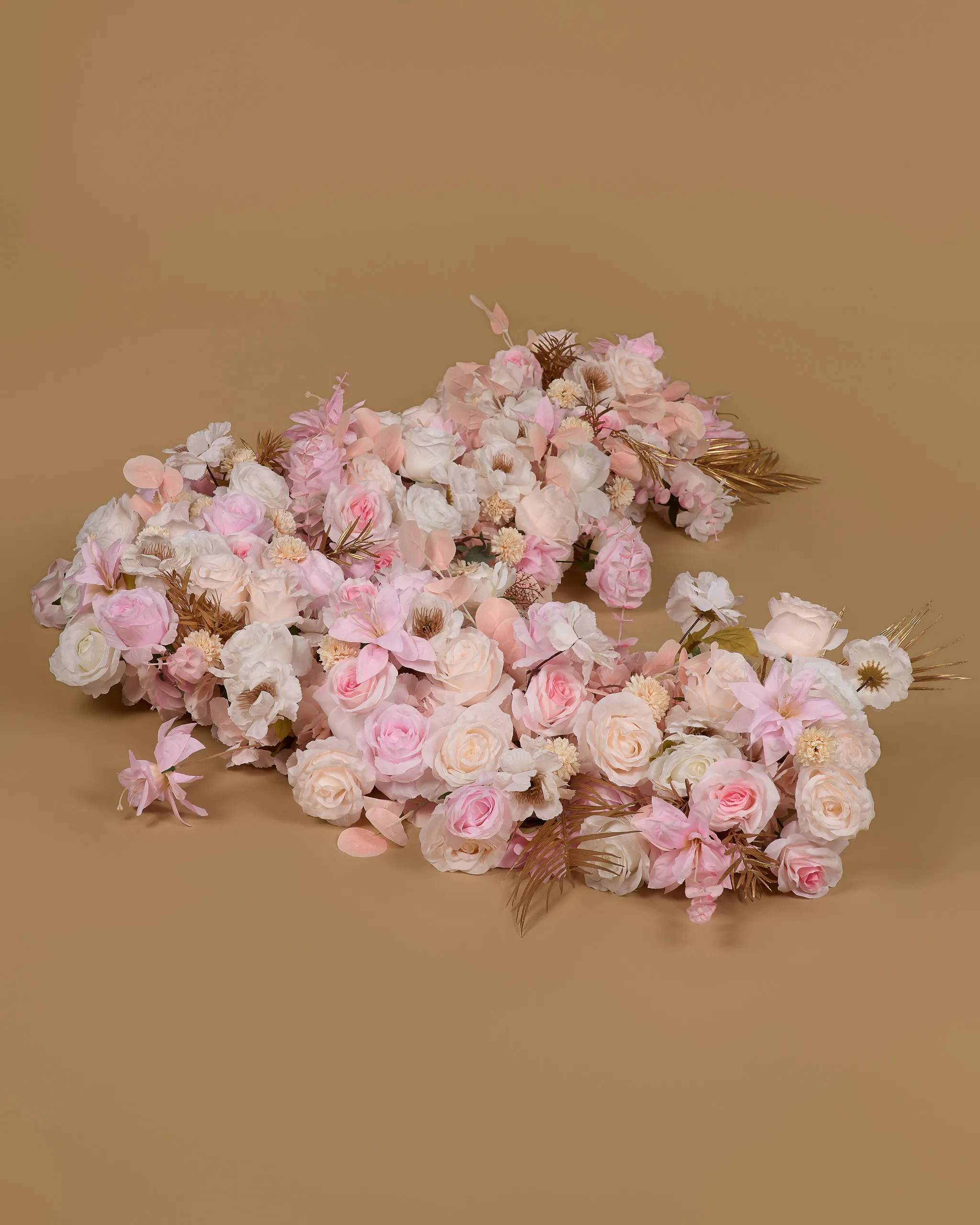 Růžová květinová girlanda dlouhá