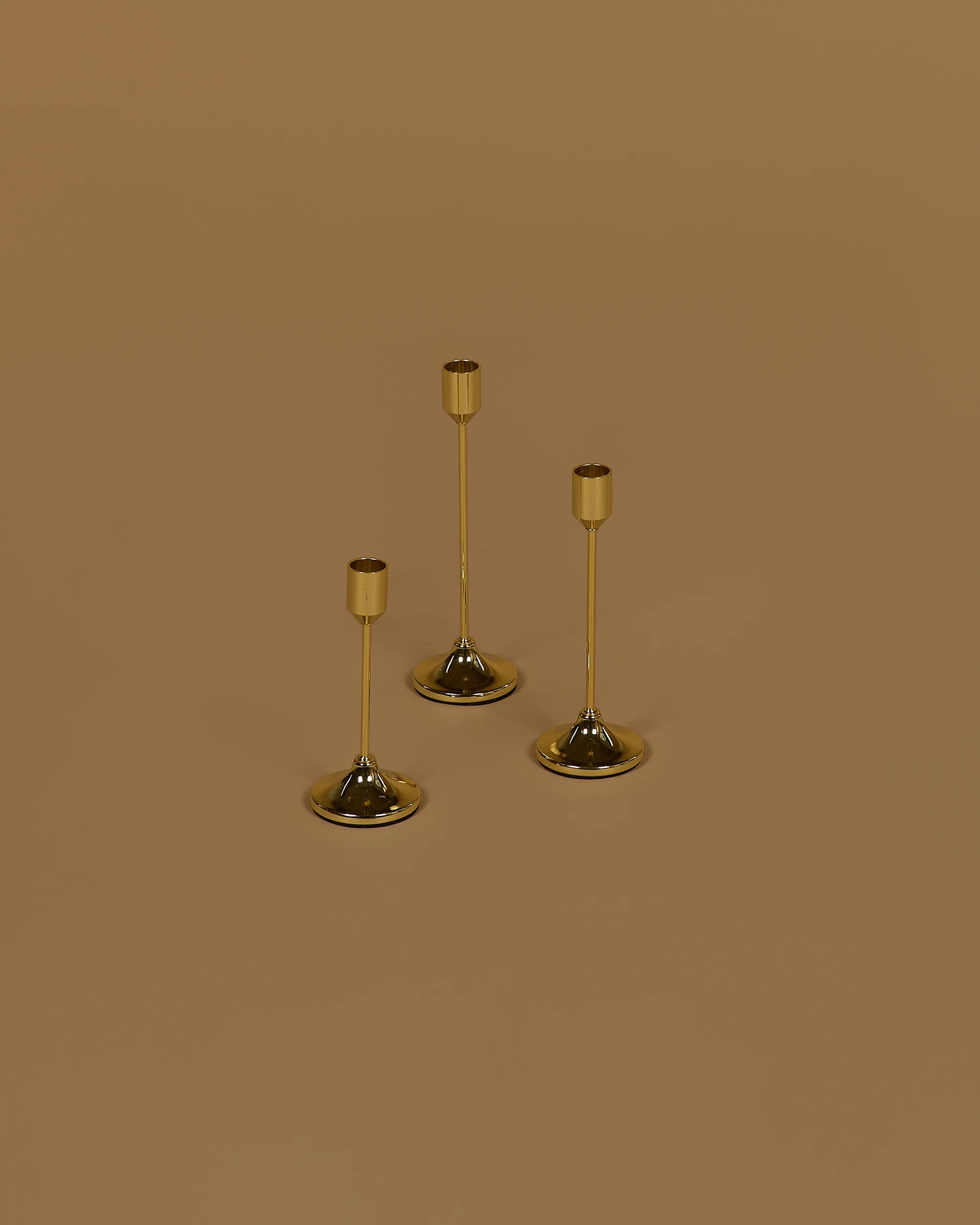 Svícny zlaté set 3 velikostí