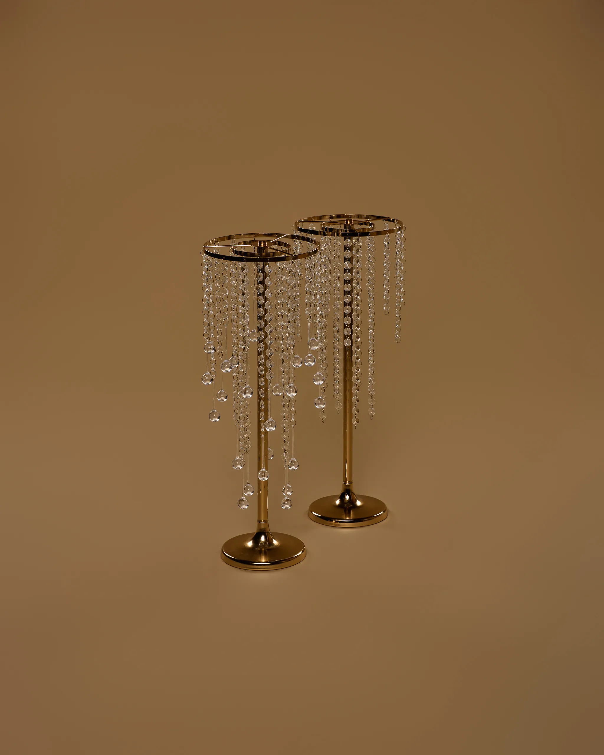 Stojan zlatý s krystaly - malý