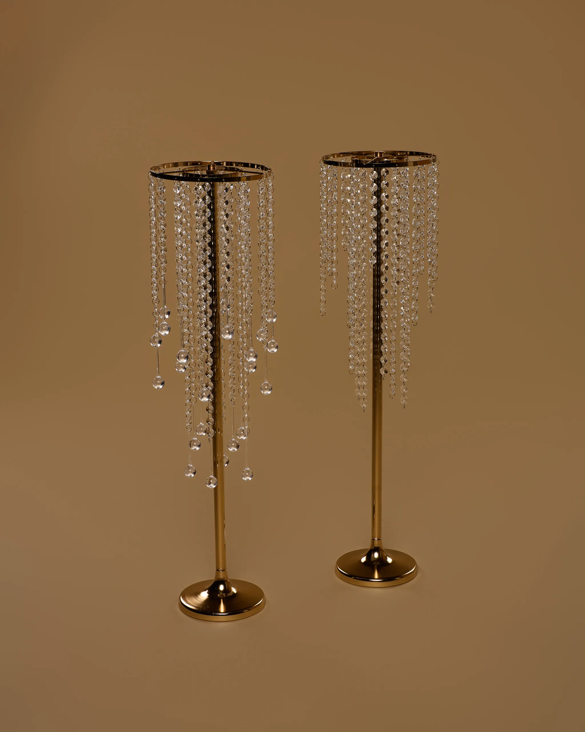 Stojan zlatý s krystaly - velký