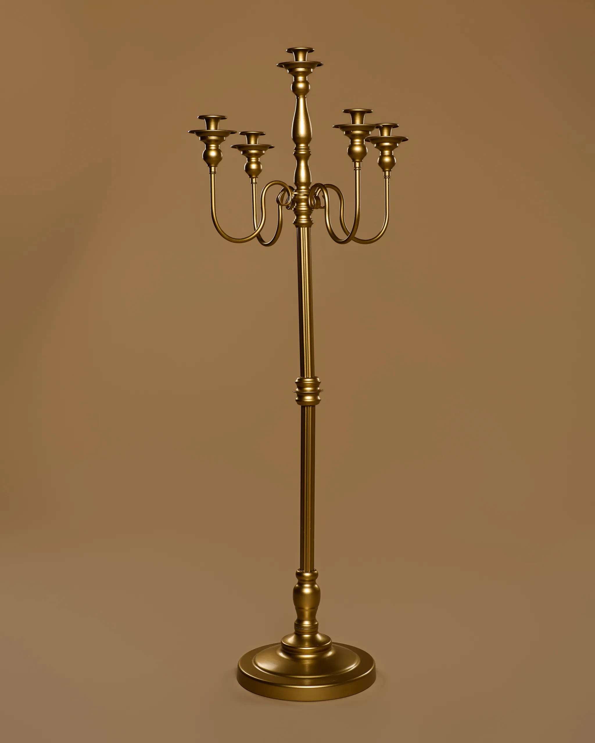 Zlatý svícen vysoký čtyřramenný