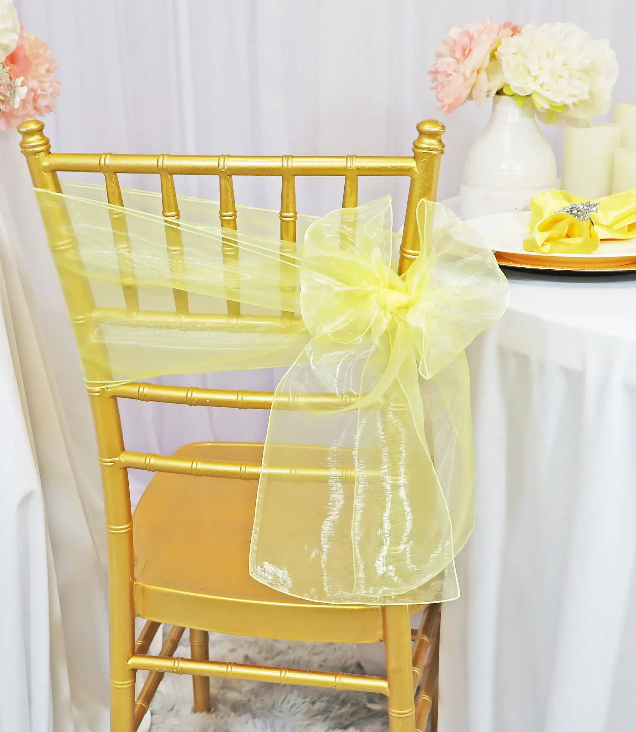 Yellow Organza Sashes