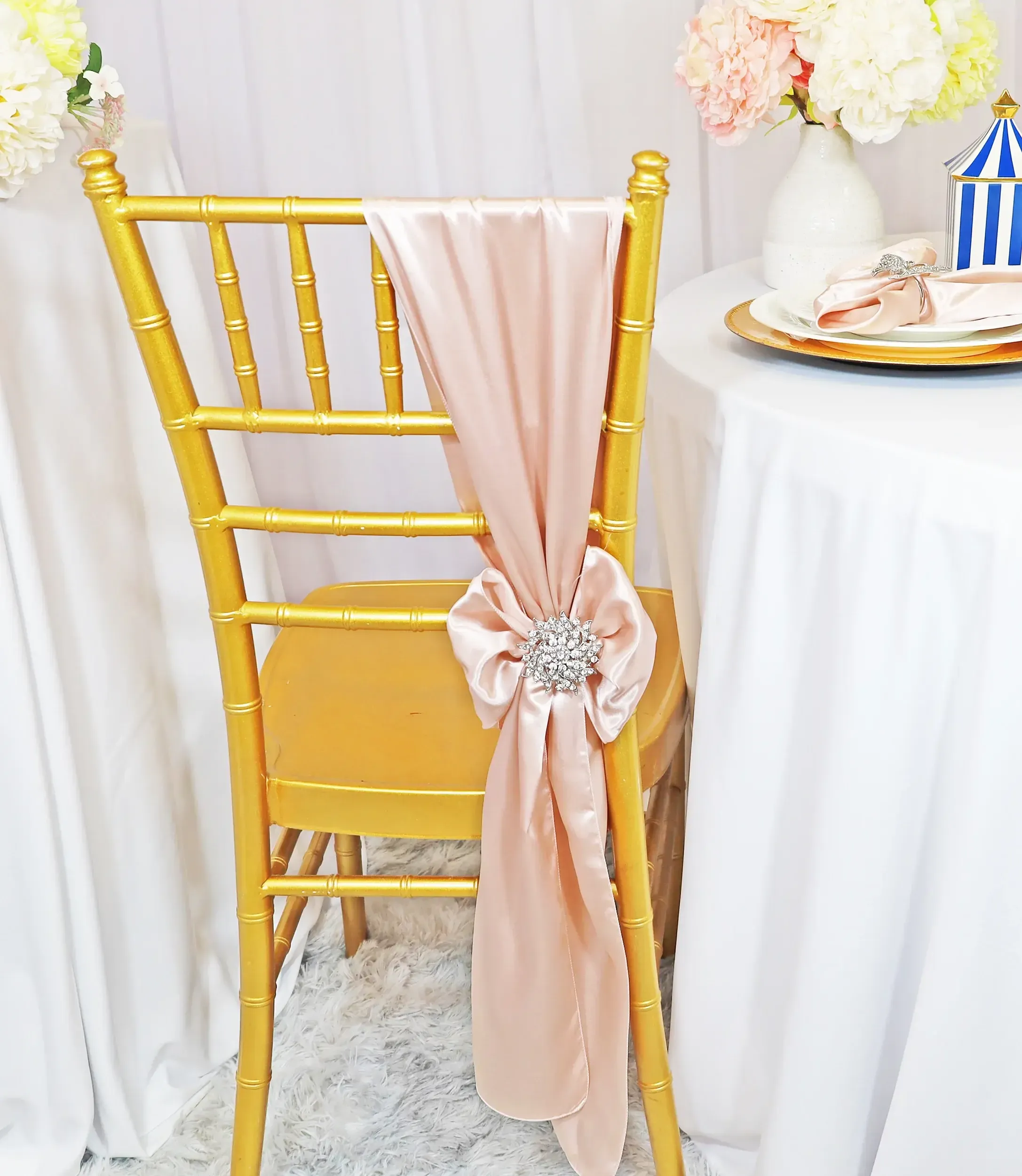 Blush Pink Satin Sashes