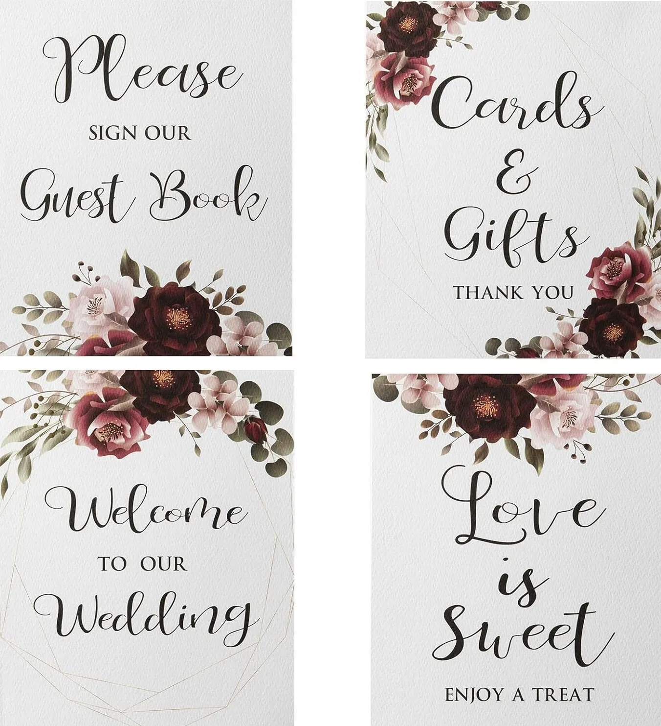 Table Signs - Set A