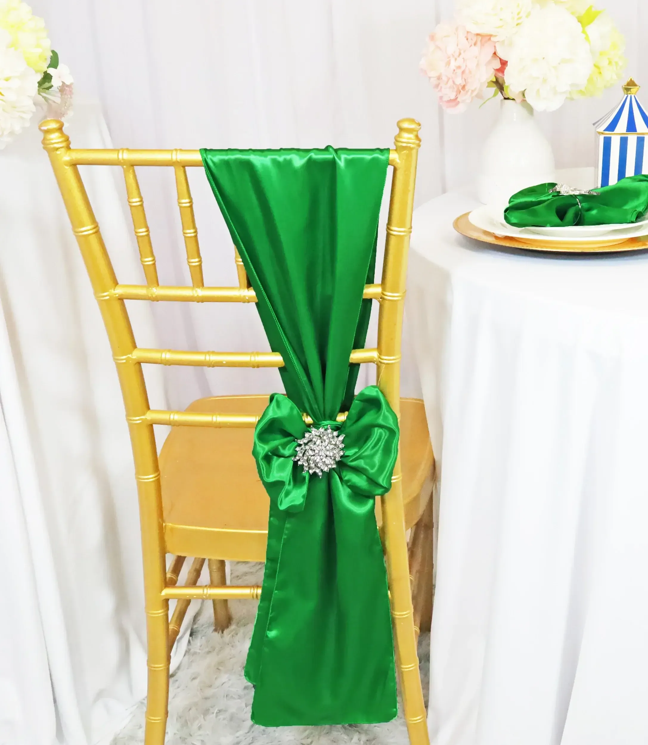 Emerald Green Satin Sashes