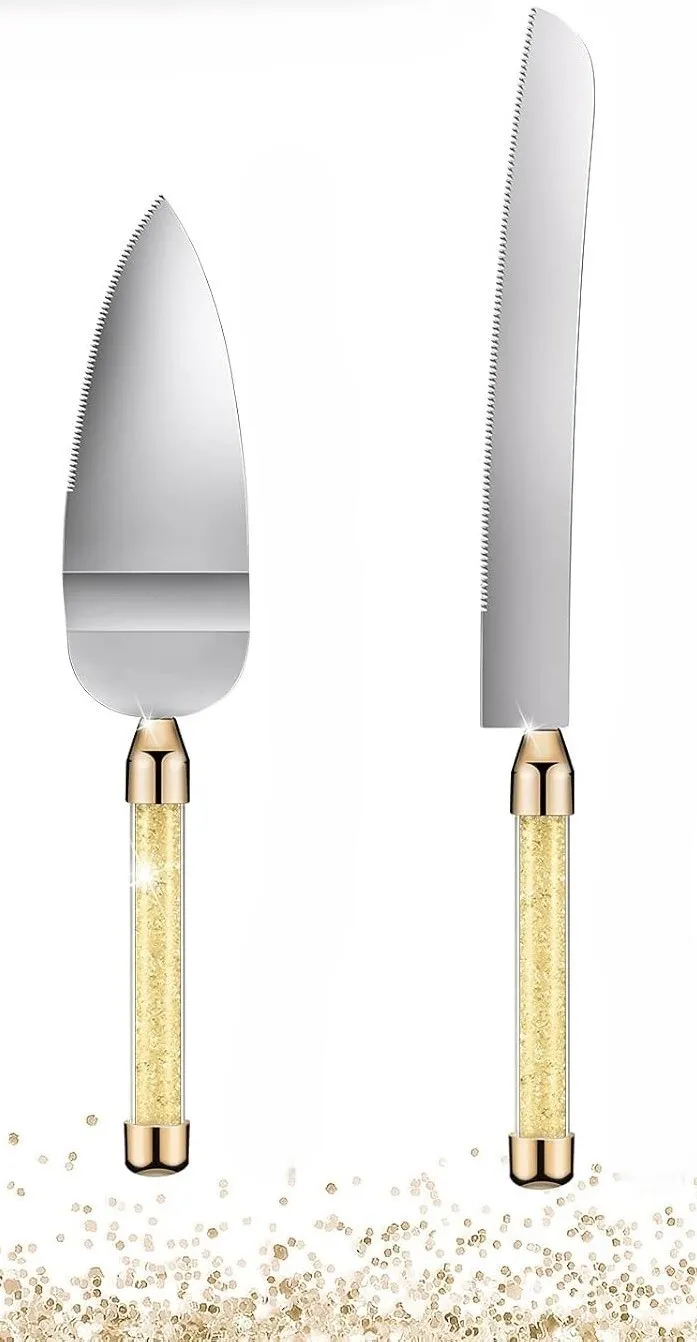 Yellow Diamond Cake Cutting Set