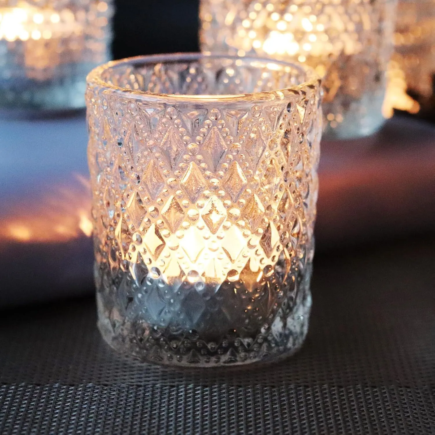 Clear Diamond Votives
