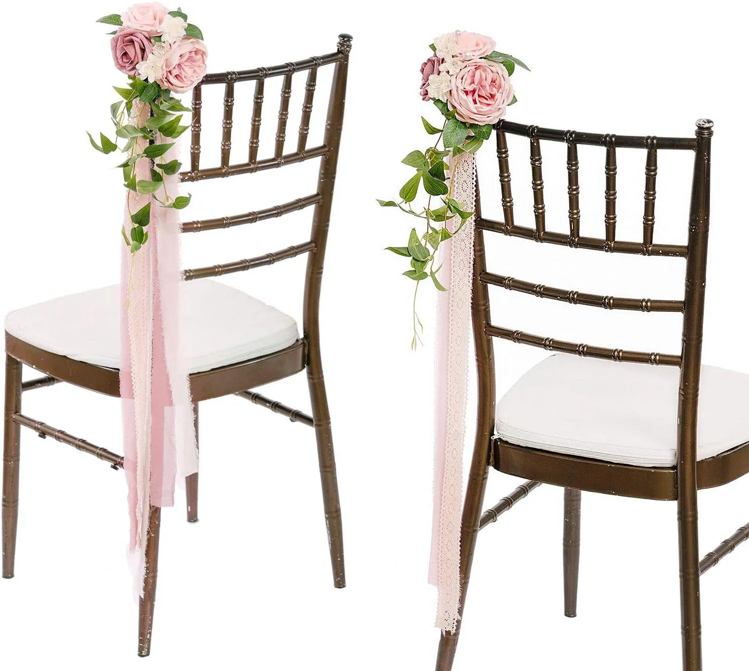 Dusty Rose Aisle Flowers