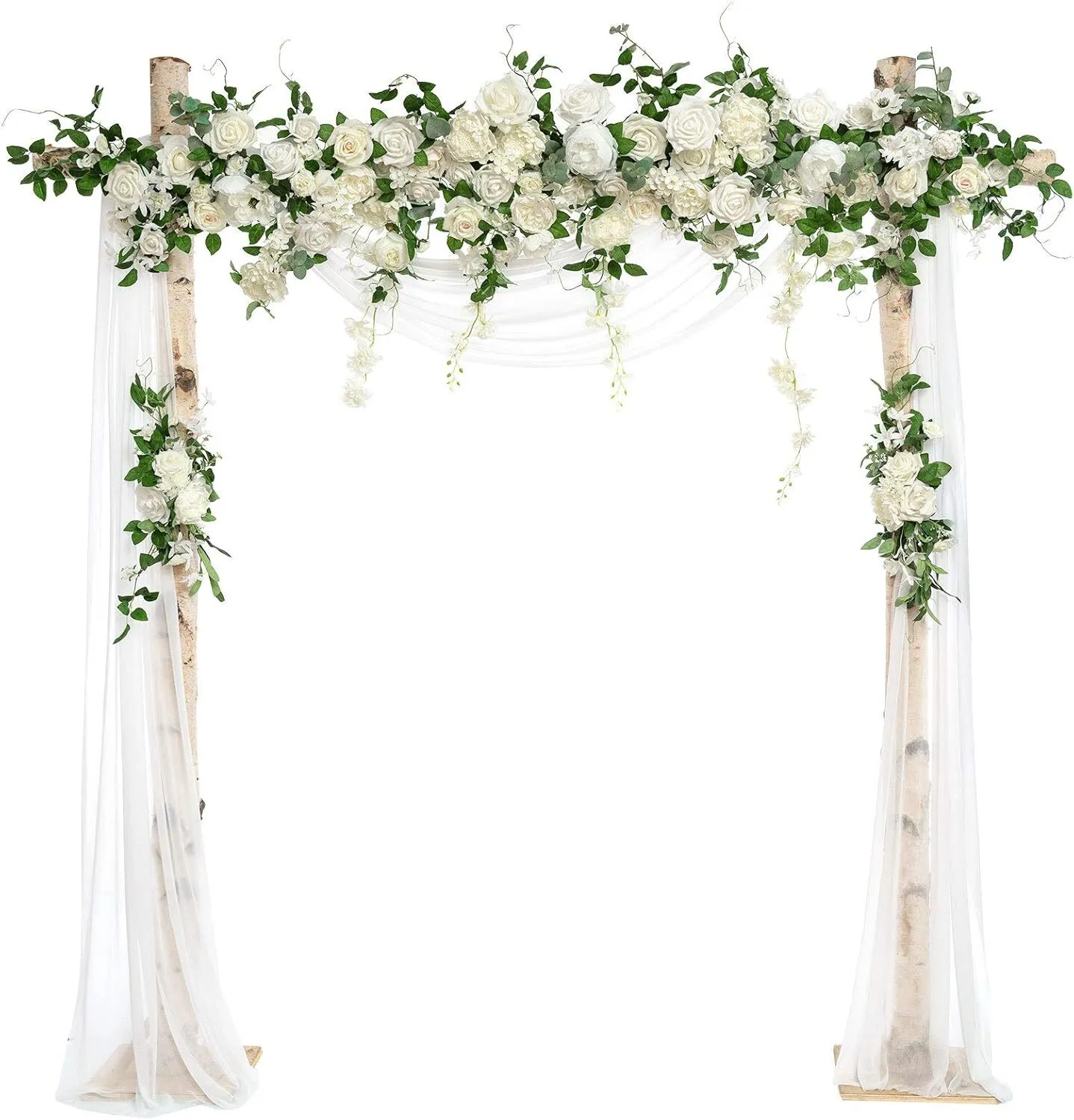 White Garland with 2 Side Pieces