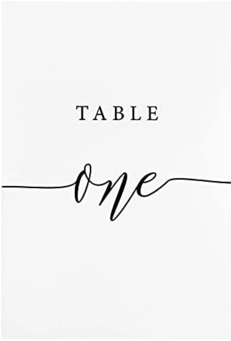 Table Numbers - Black Set 4