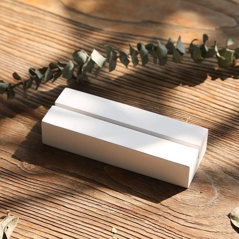 White Rectangle Table Number Holder